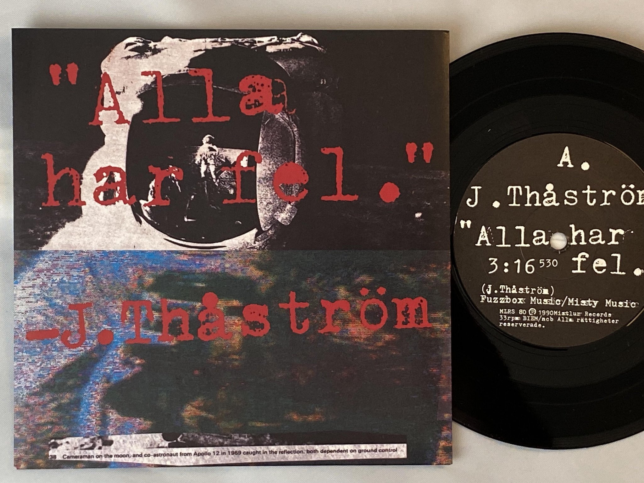 Omslagsbild för skivan THÅSTRÖM alla har fel 7" -90 MISTLUR MLRS 80