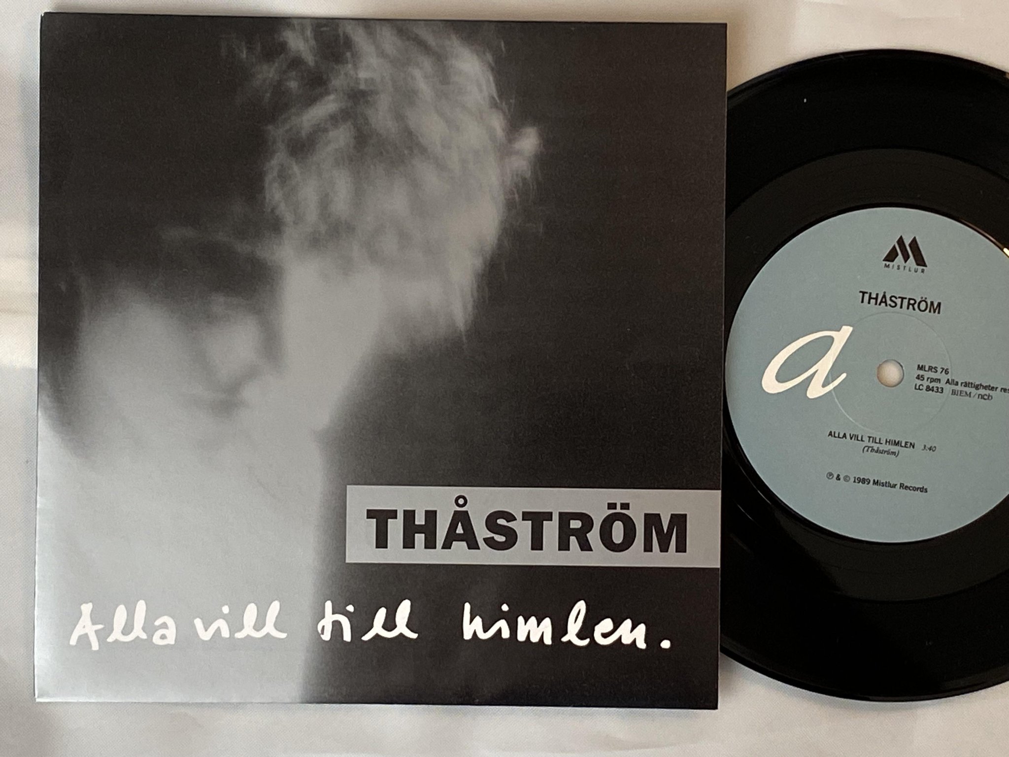 Omslagsbild för skivan THÅSTRÖM alla vill till himlen 7" -89 MISTLUR MLRS 76