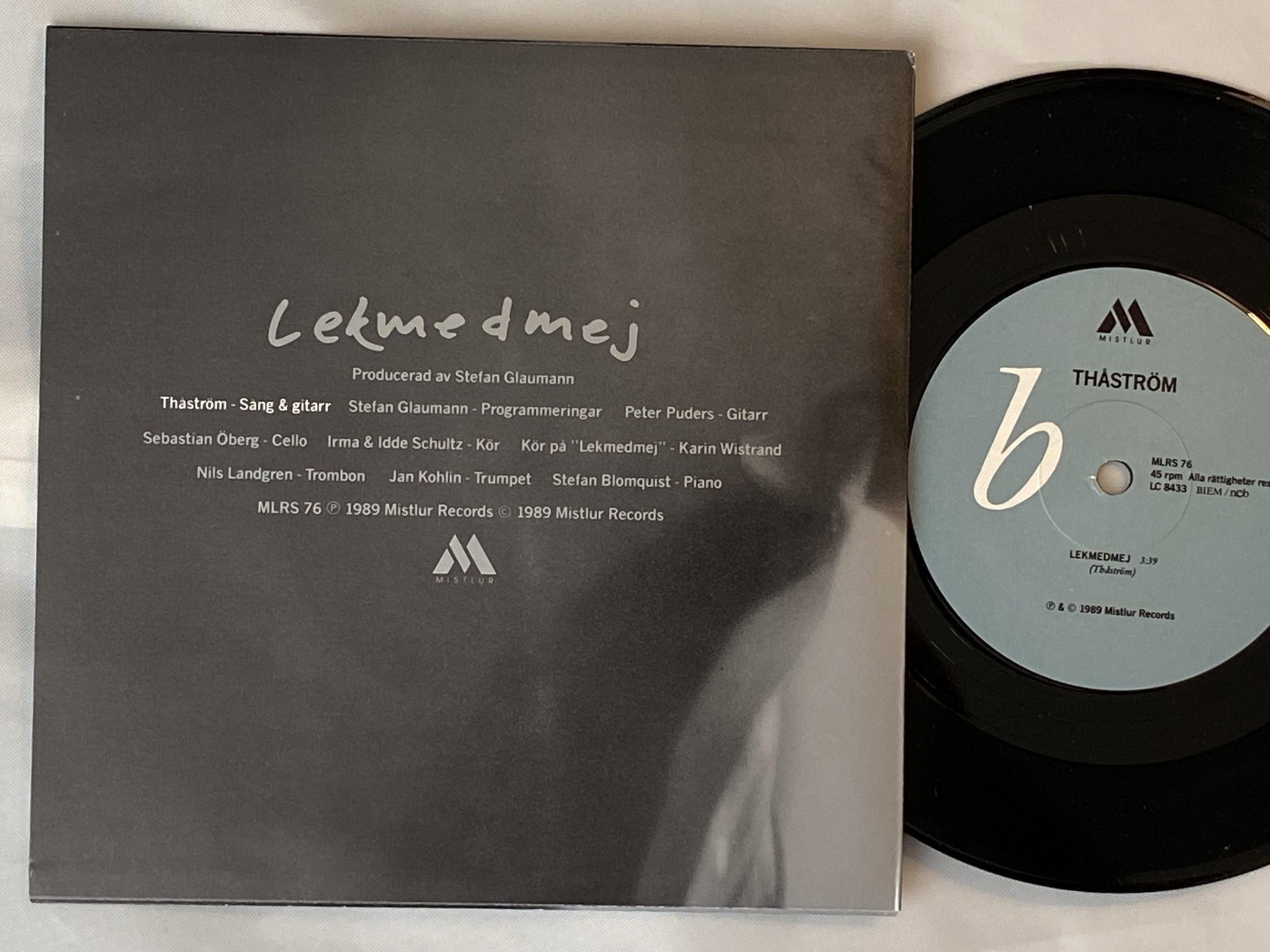 Omslagsbild för skivan THÅSTRÖM alla vill till himlen 7" -89 MISTLUR MLRS 76