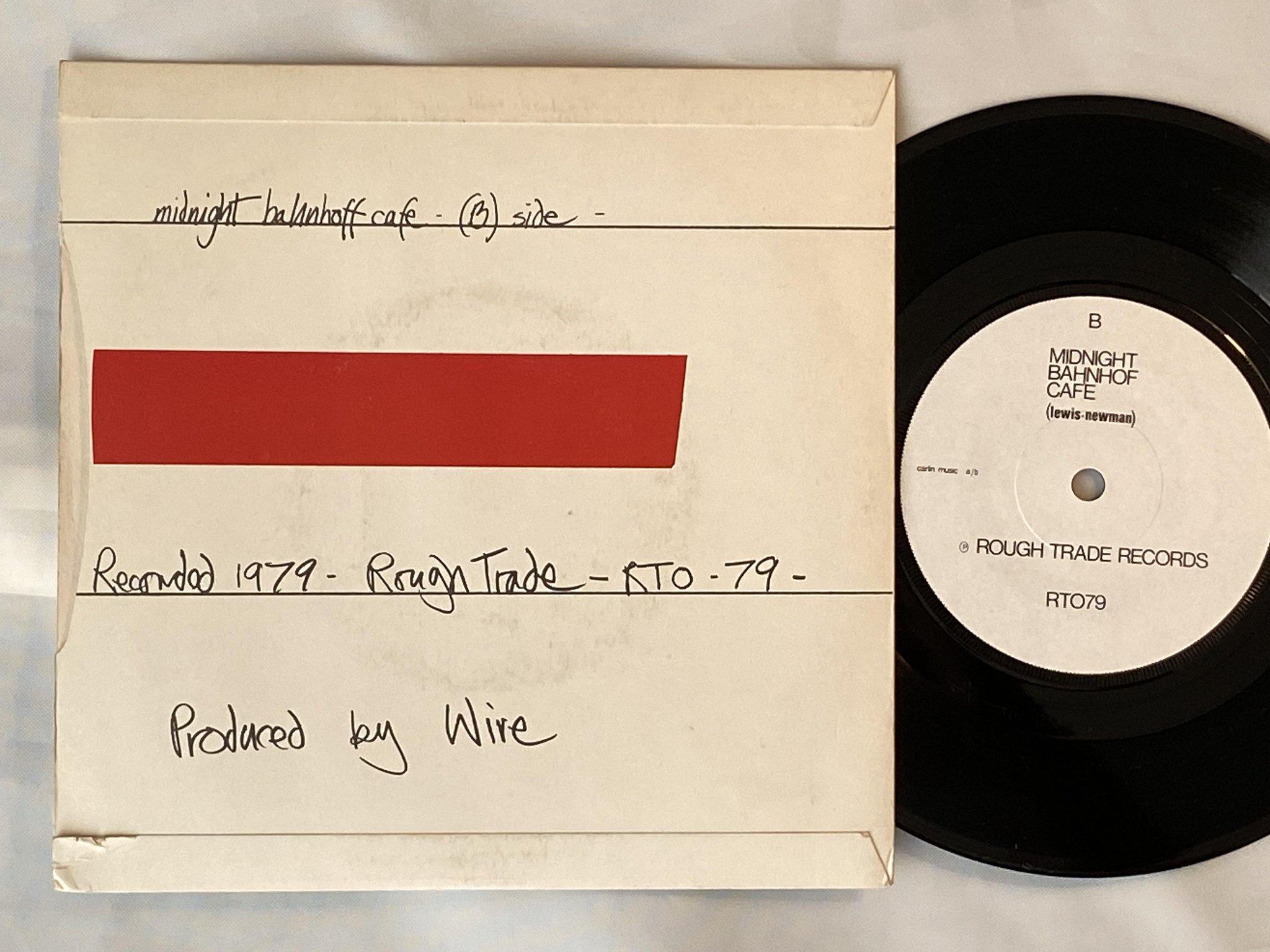 Omslagsbild för skivan WIRE Our Swimmer 7" -81 UK rough trade RTO-79