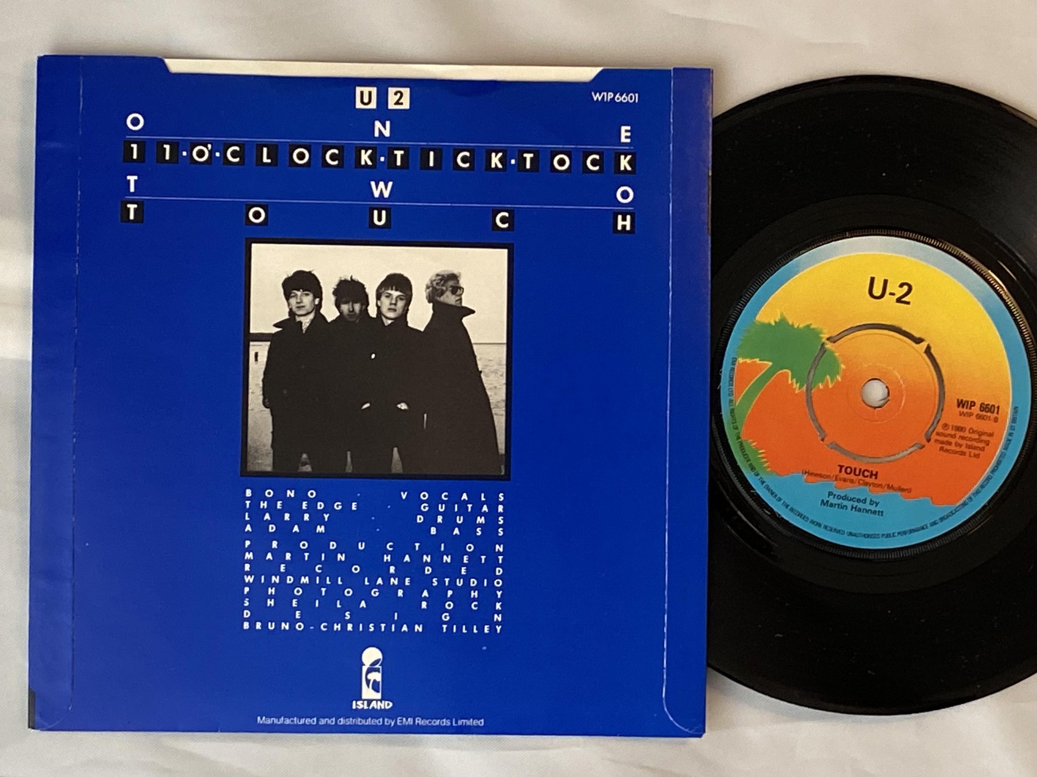 Omslagsbild för skivan U2 - 11 o'clock tick tock 7" -80 UK ISLAND WIP 6601 *** Rare stampers ***