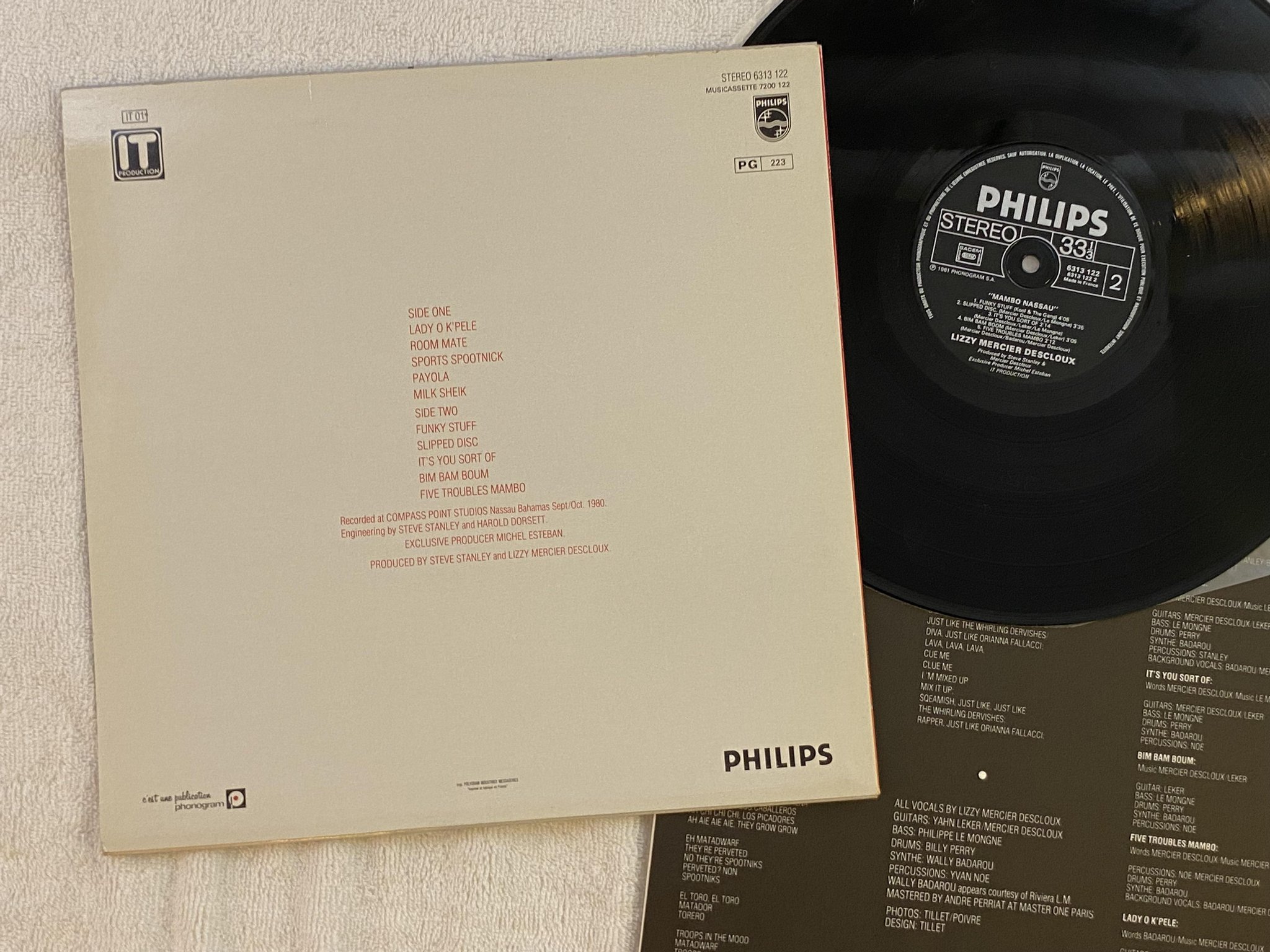 Omslagsbild för skivan LIZZY MERCIER DESCLOUX mambo Nassau LP -81 Fra PHILIPS 6313 122 *** GREAT ***