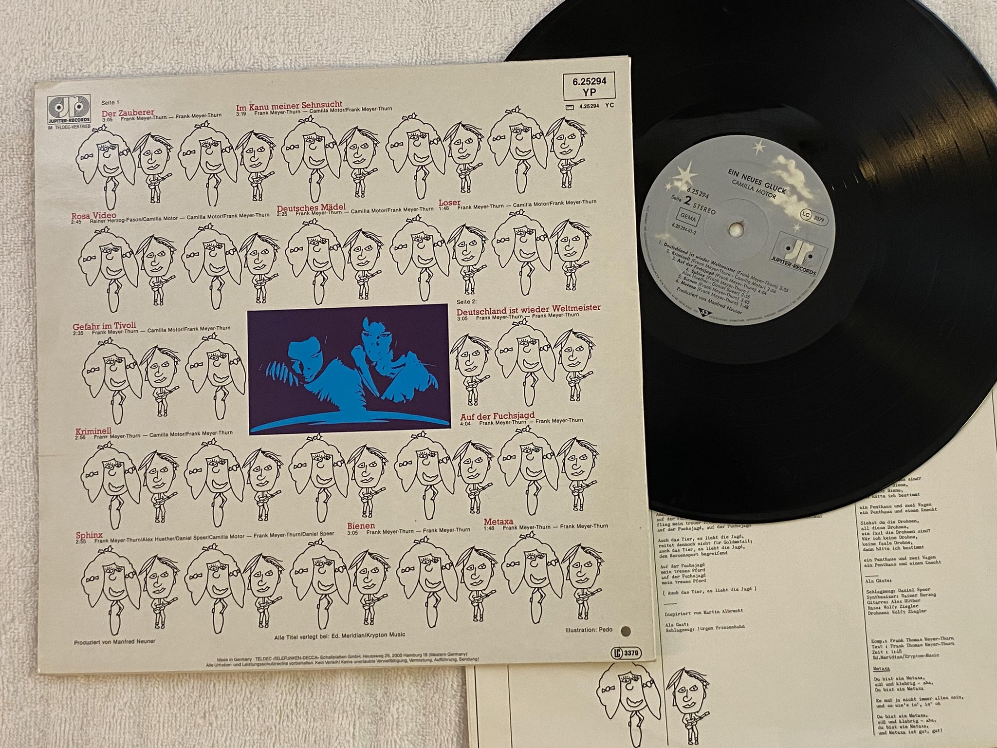 Omslagsbild för skivan CAMILLA MOTOR ein neues Glück LP -82 Ger JUPITER 6.25294 *** LEFTFIELD ***