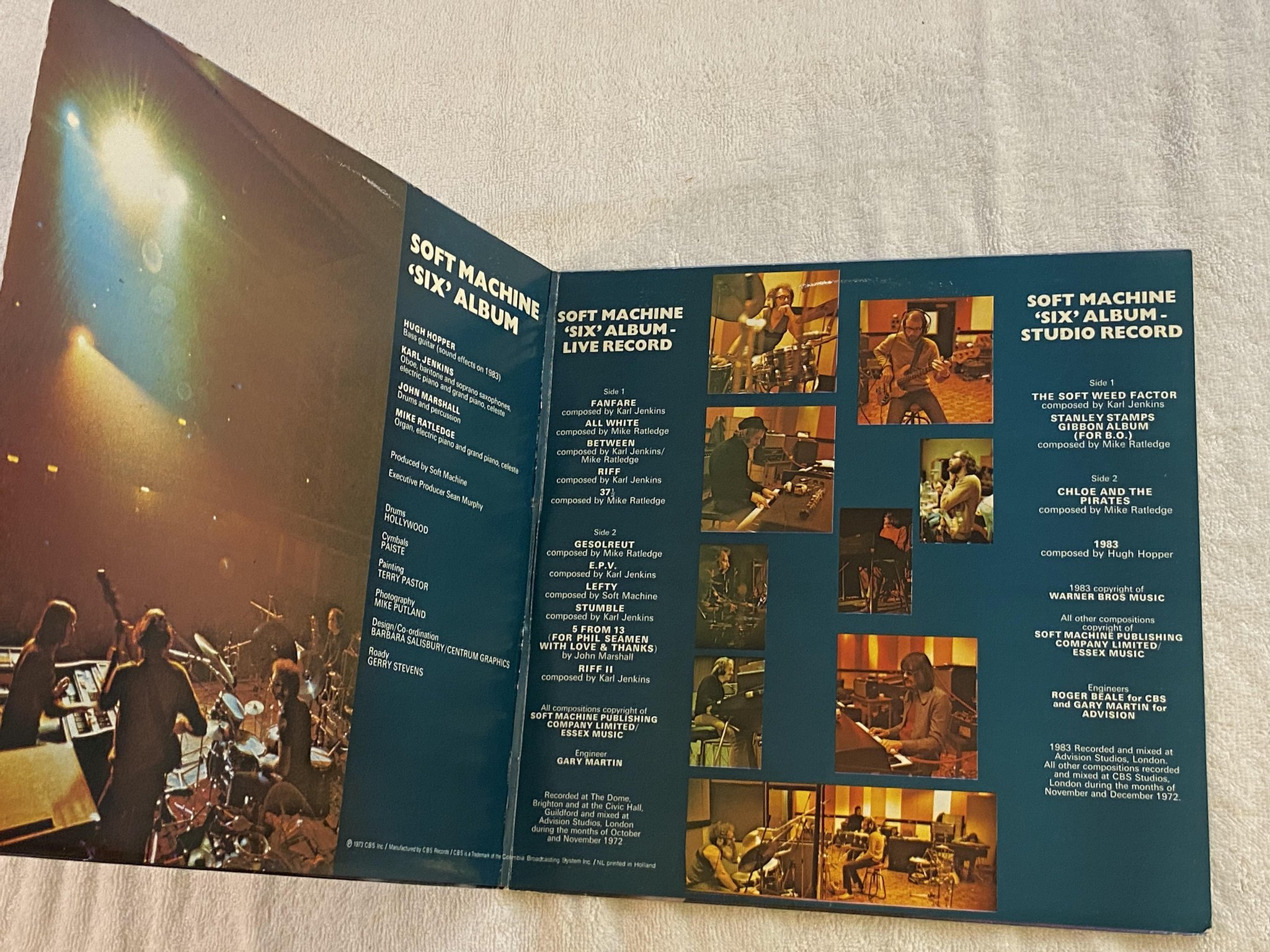 Omslagsbild för skivan SOFT MACHINE six (live) 2xLP -73 Hol CBS S 68214
