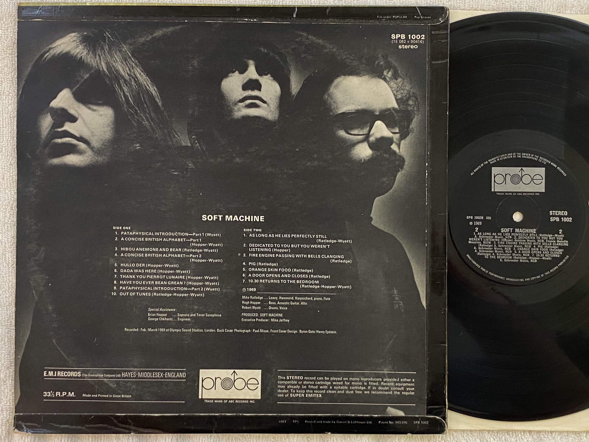 Omslagsbild för skivan SOFT MACHINE volume two LP -69 UK PROBE SPB 1002