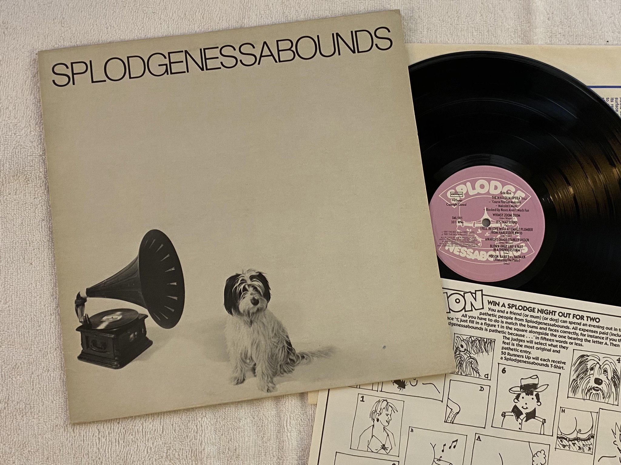 Omslagsbild för skivan Splodgenessabounds - s/t LP -81 UK DERAM SML 1121