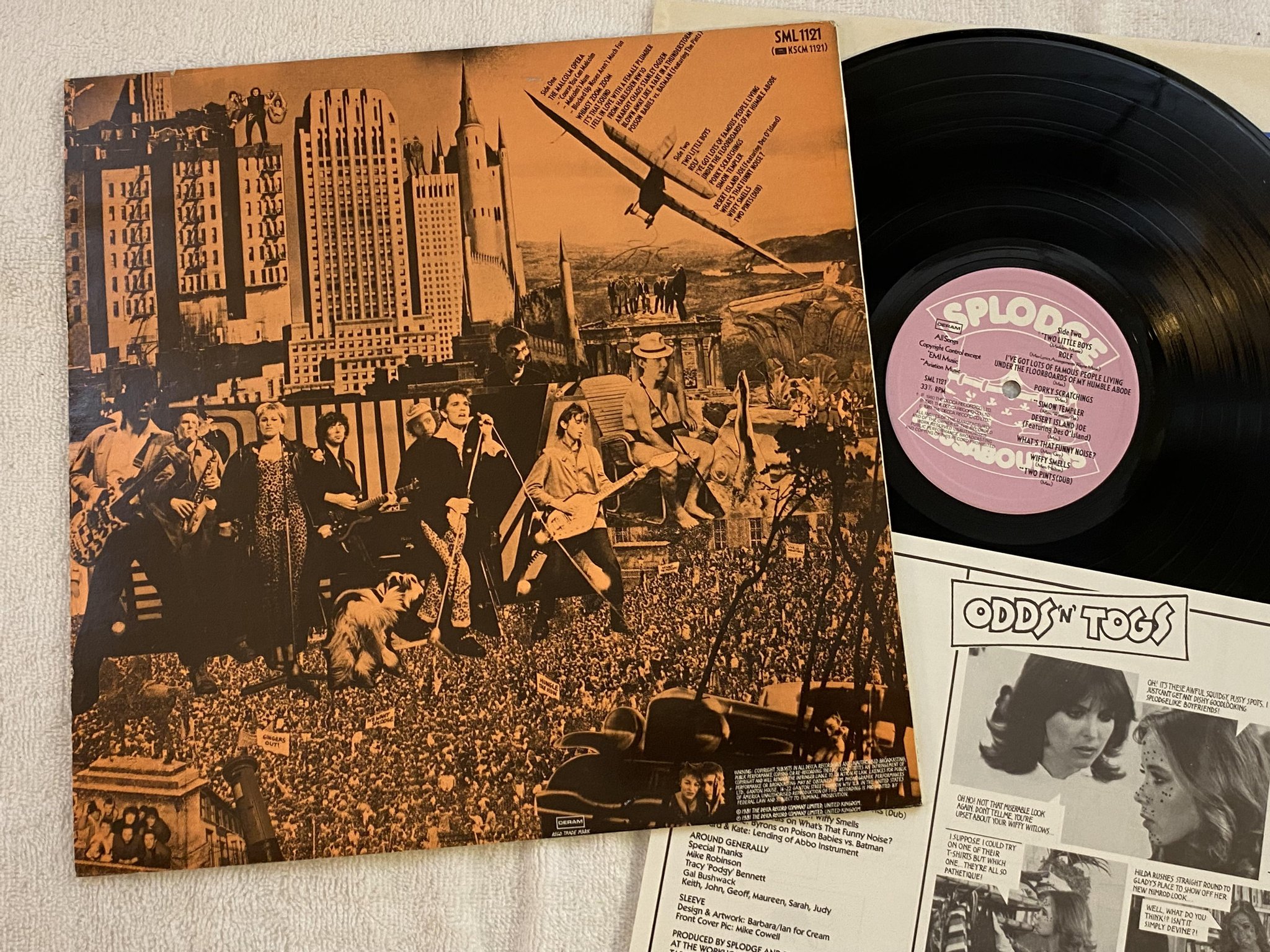 Omslagsbild för skivan Splodgenessabounds - s/t LP -81 UK DERAM SML 1121