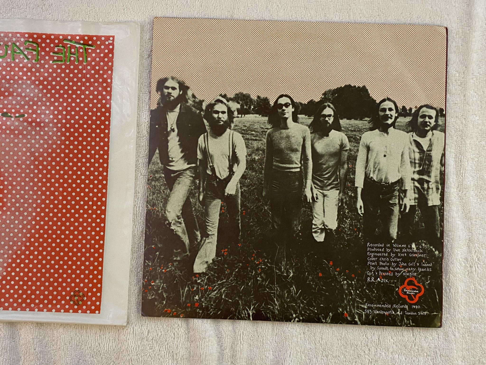 Omslagsbild för skivan FAUST The Faust Tapes LP -80 UK RECOMMENDED R.R. SIX