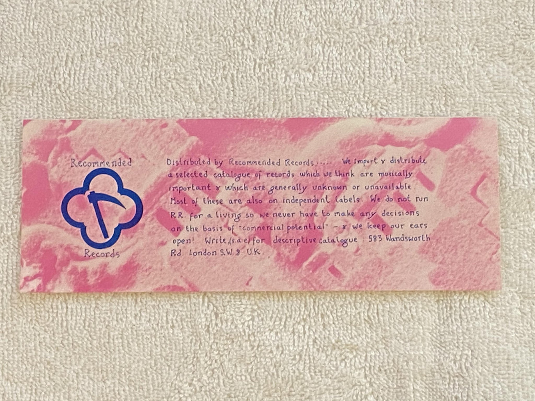 Omslagsbild för skivan FAUST The Faust Tapes LP -80 UK RECOMMENDED R.R. SIX