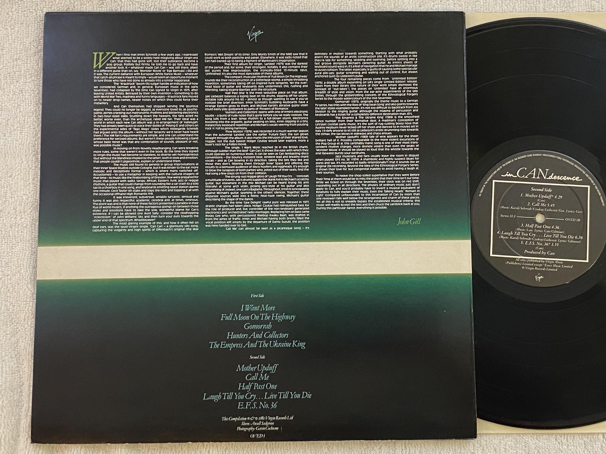 Omslagsbild för skivan CAN InCANdescence LP -81 UK VIRGIN OVED 3