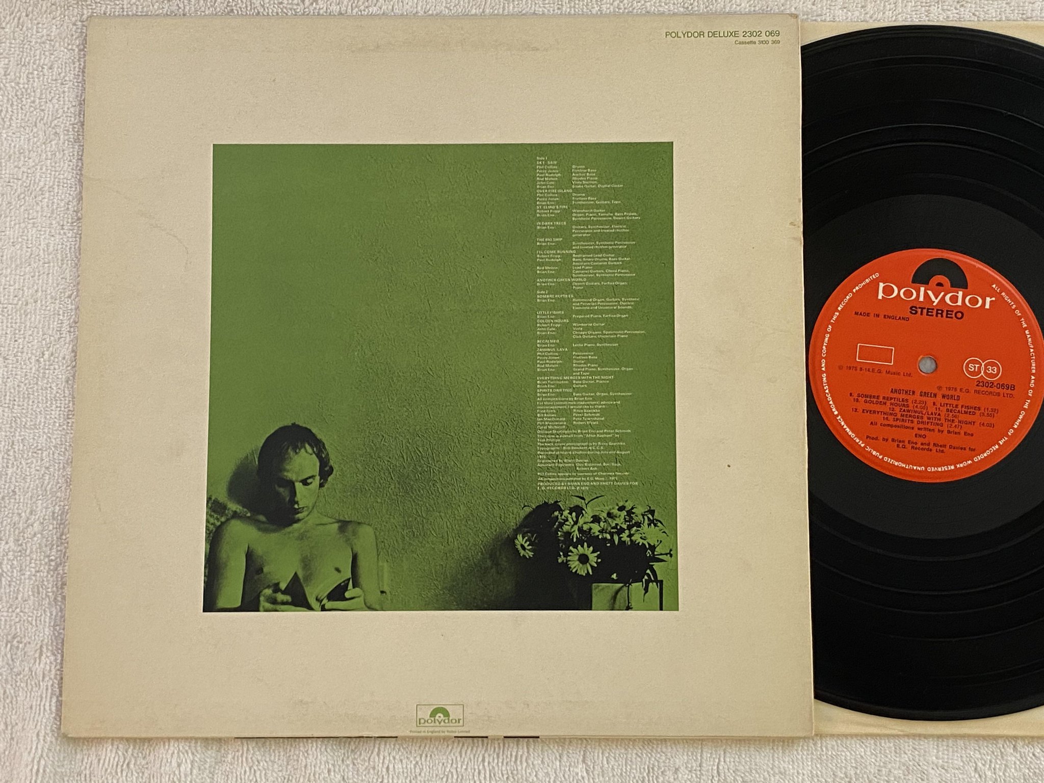 Omslagsbild för skivan ENO another green world LP -75 UK POLYDOR 2302-069
