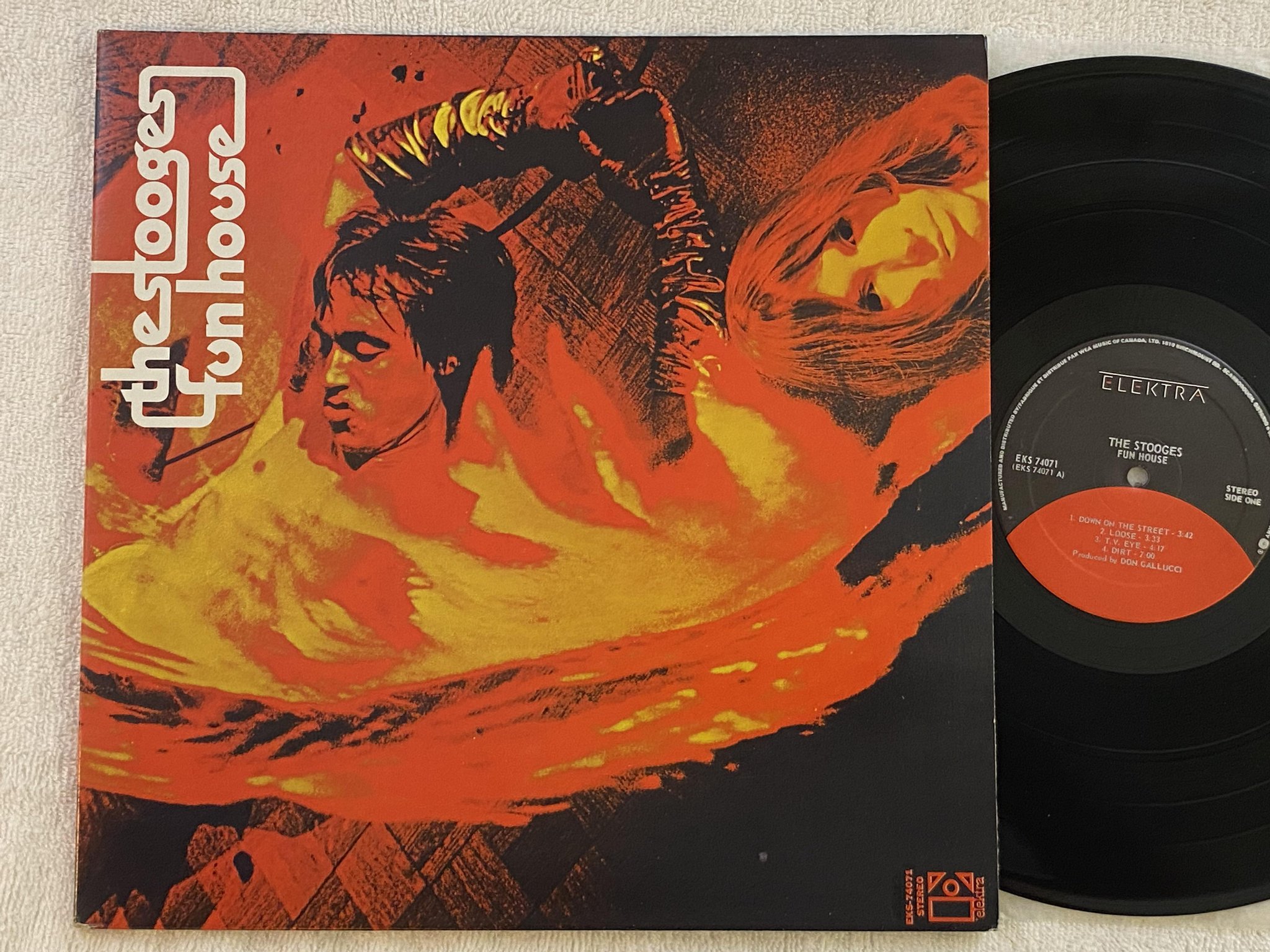 Omslagsbild för skivan THE STOOGES fun house LP re Can ELEKTRA EKS 74071 *** MASSIVE CLASSIC ***