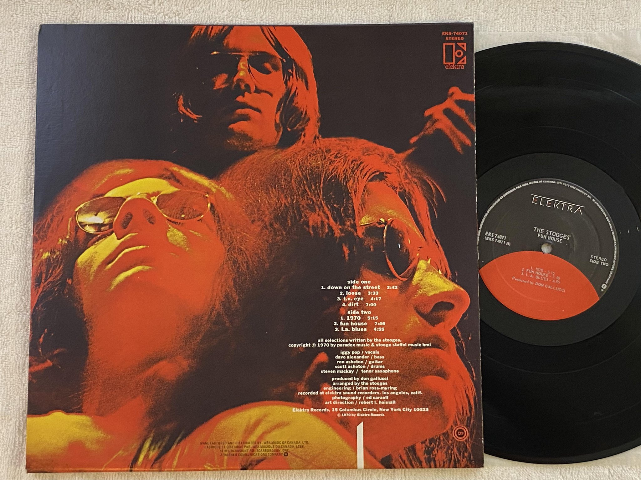 Omslagsbild för skivan THE STOOGES fun house LP re Can ELEKTRA EKS 74071 *** MASSIVE CLASSIC ***
