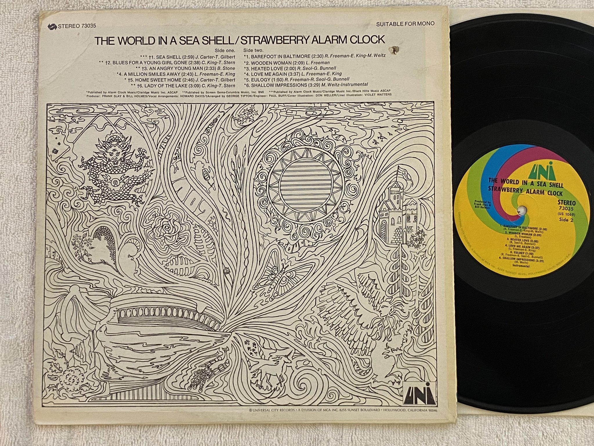 Omslagsbild för skivan STRAWBERRY ALARM CLOCK The World In A Sea Shell LP -68 US uni 73035