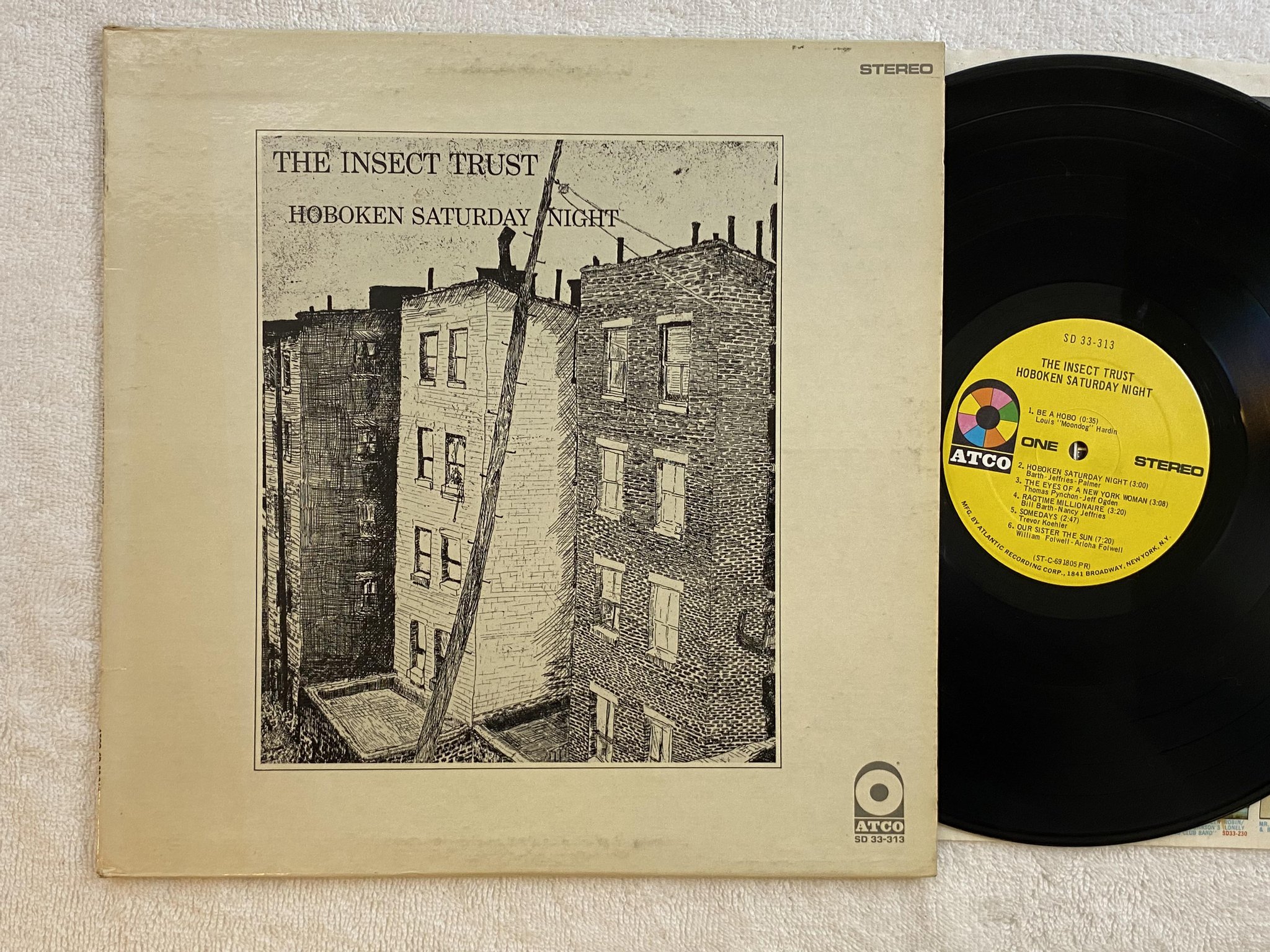 Omslagsbild för skivan THE INSECT TRUST Hoboken Saturday Night LP -70 US ATCO SD 33-313