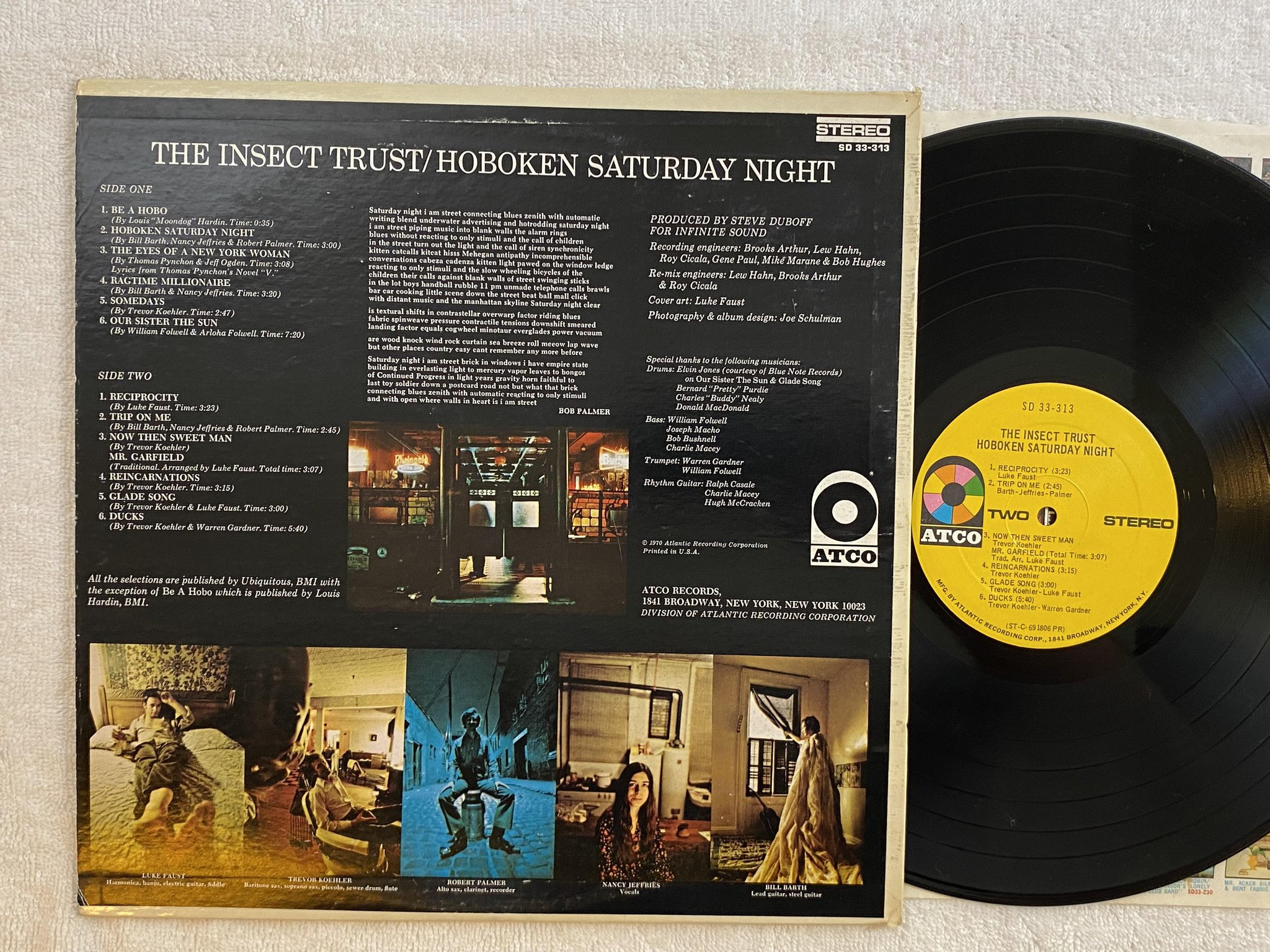 Omslagsbild för skivan THE INSECT TRUST Hoboken Saturday Night LP -70 US ATCO SD 33-313