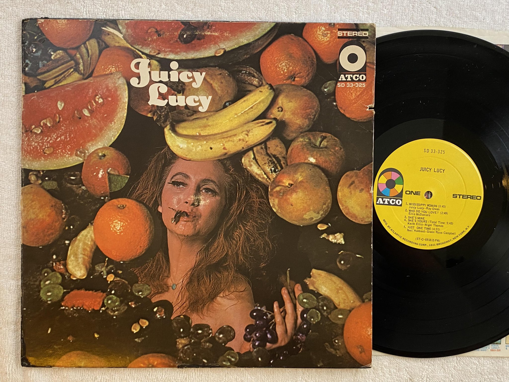 Omslagsbild för skivan JUICY LUCY s/t LP -70 US ATCO SD 33-325