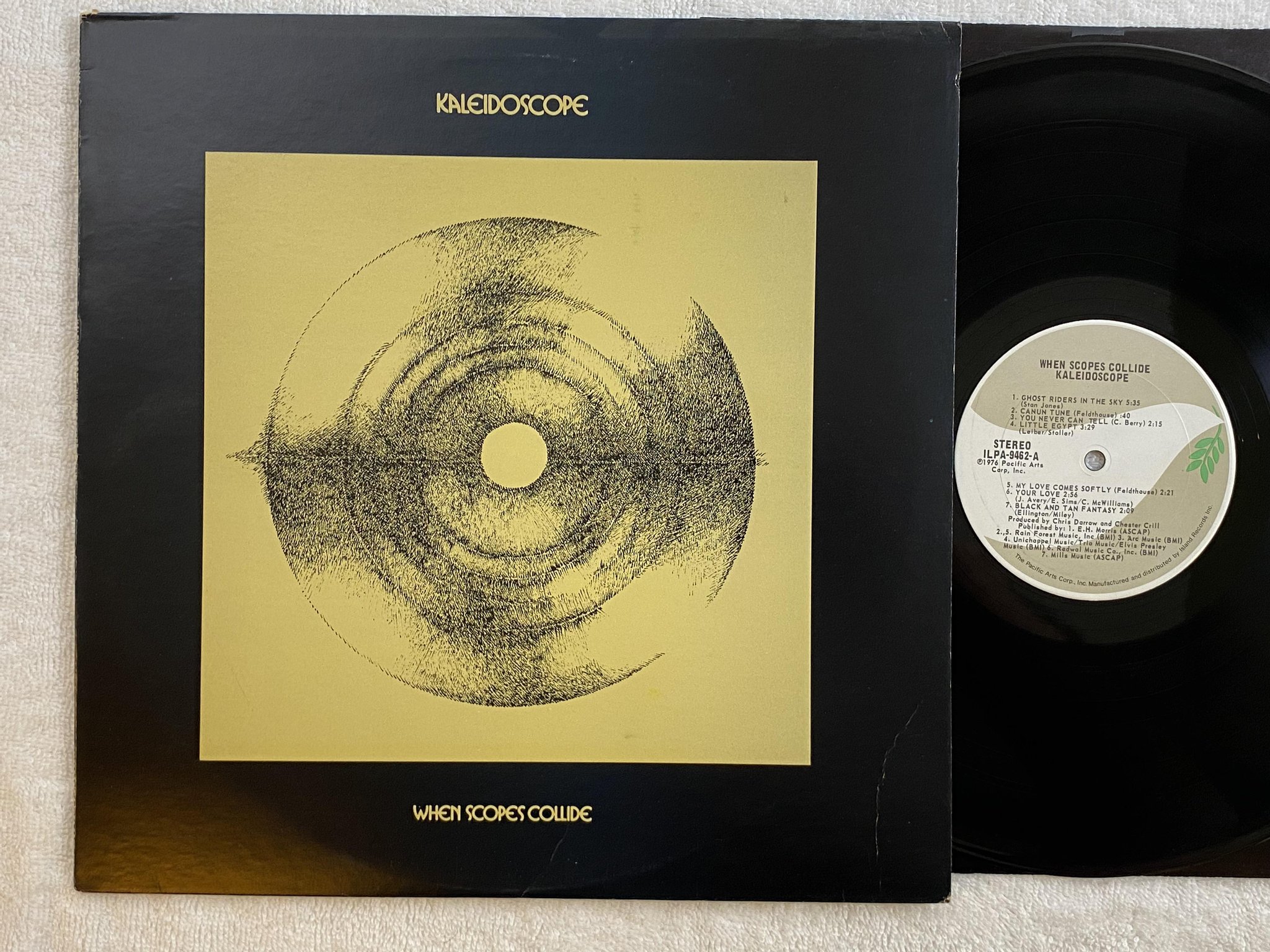 Omslagsbild för skivan KALEIDOSCOPE when scopes collide LP -76 US PACIFIC ARTS ILPA 9462