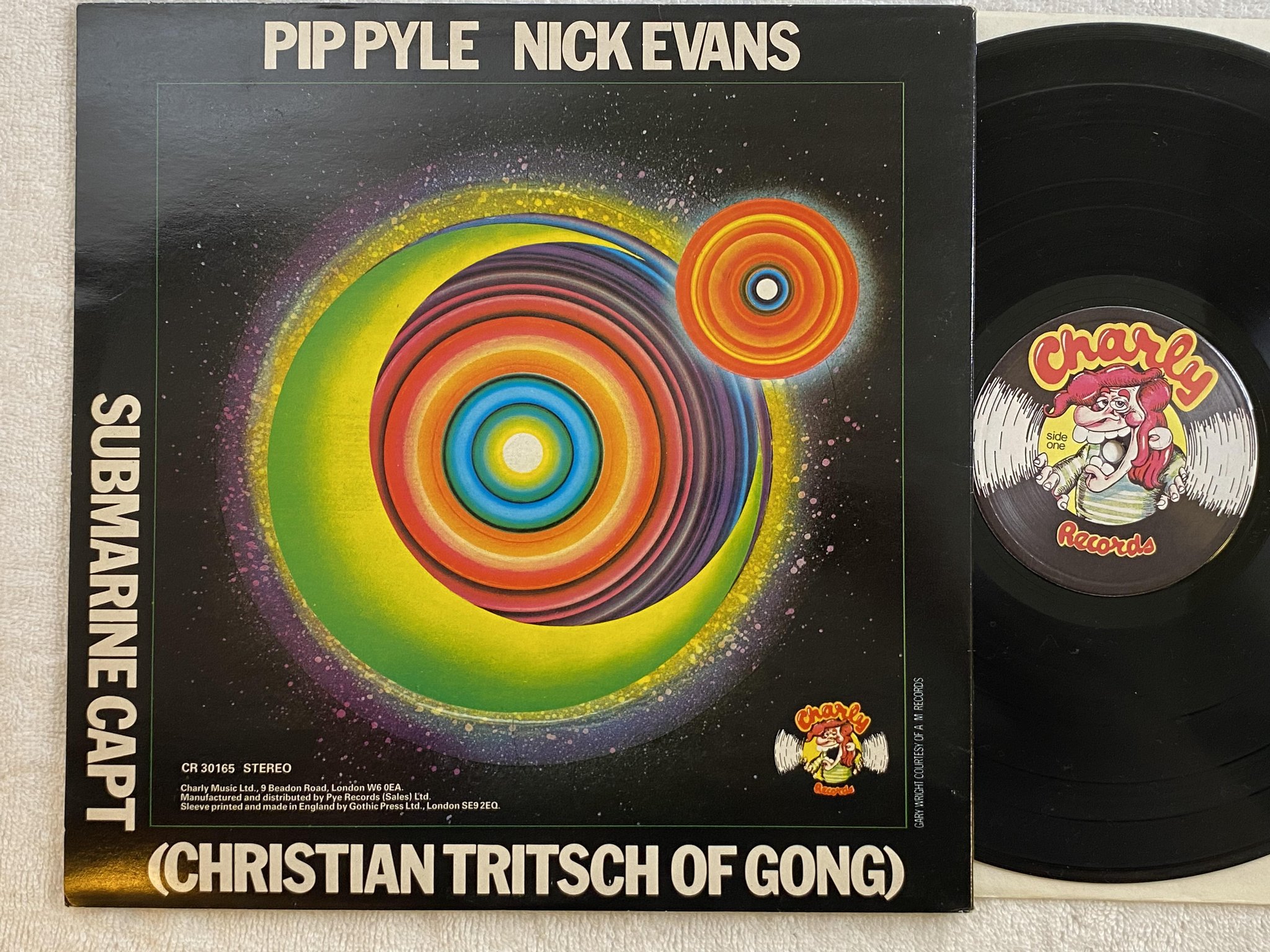 Omslagsbild för skivan DAEVID ALLEN banana moon LP UK CHARLEY CR 30165