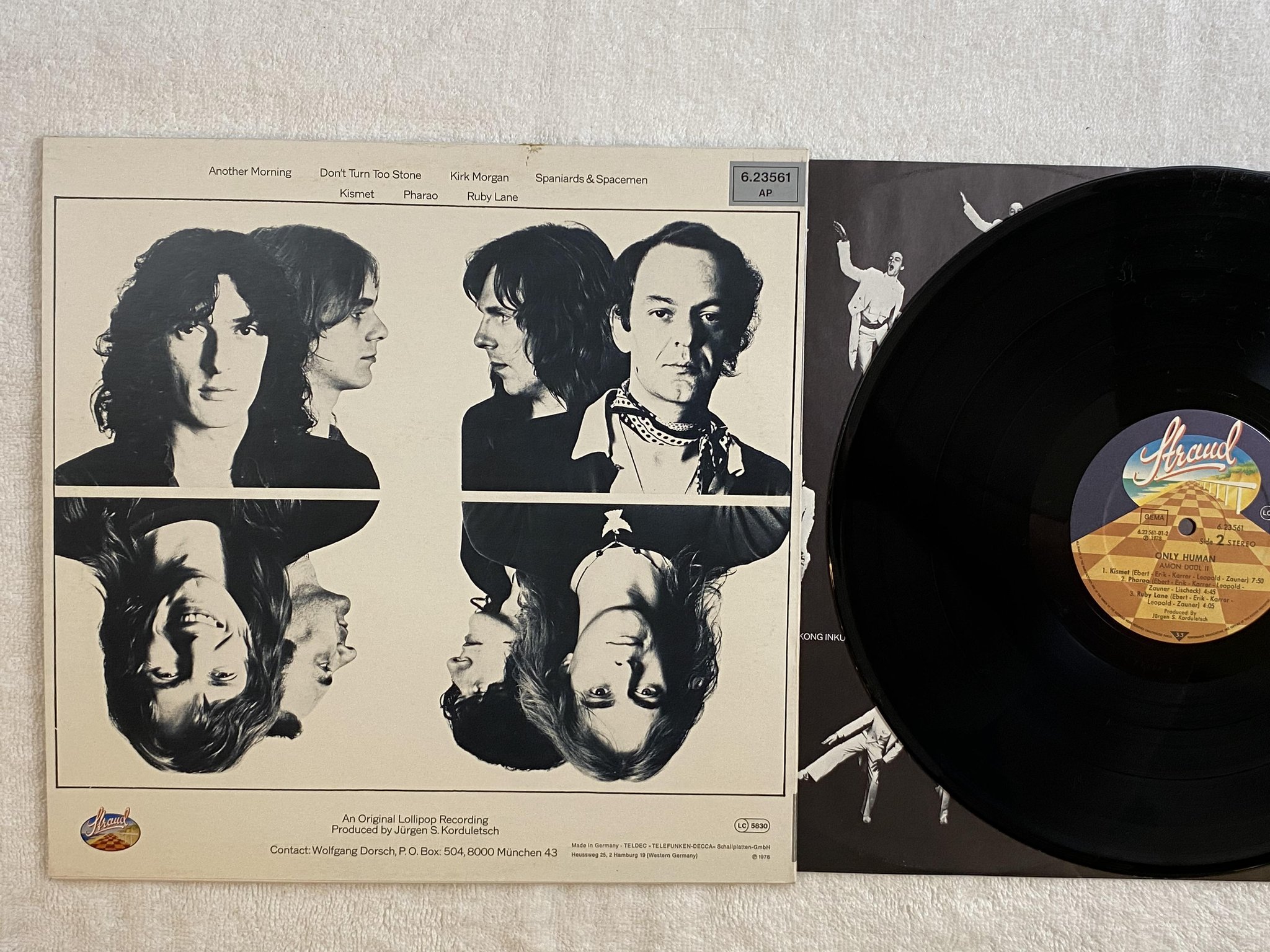 Omslagsbild för skivan AMON DUUL II only human LP -78 Ger STRAND 6.23561