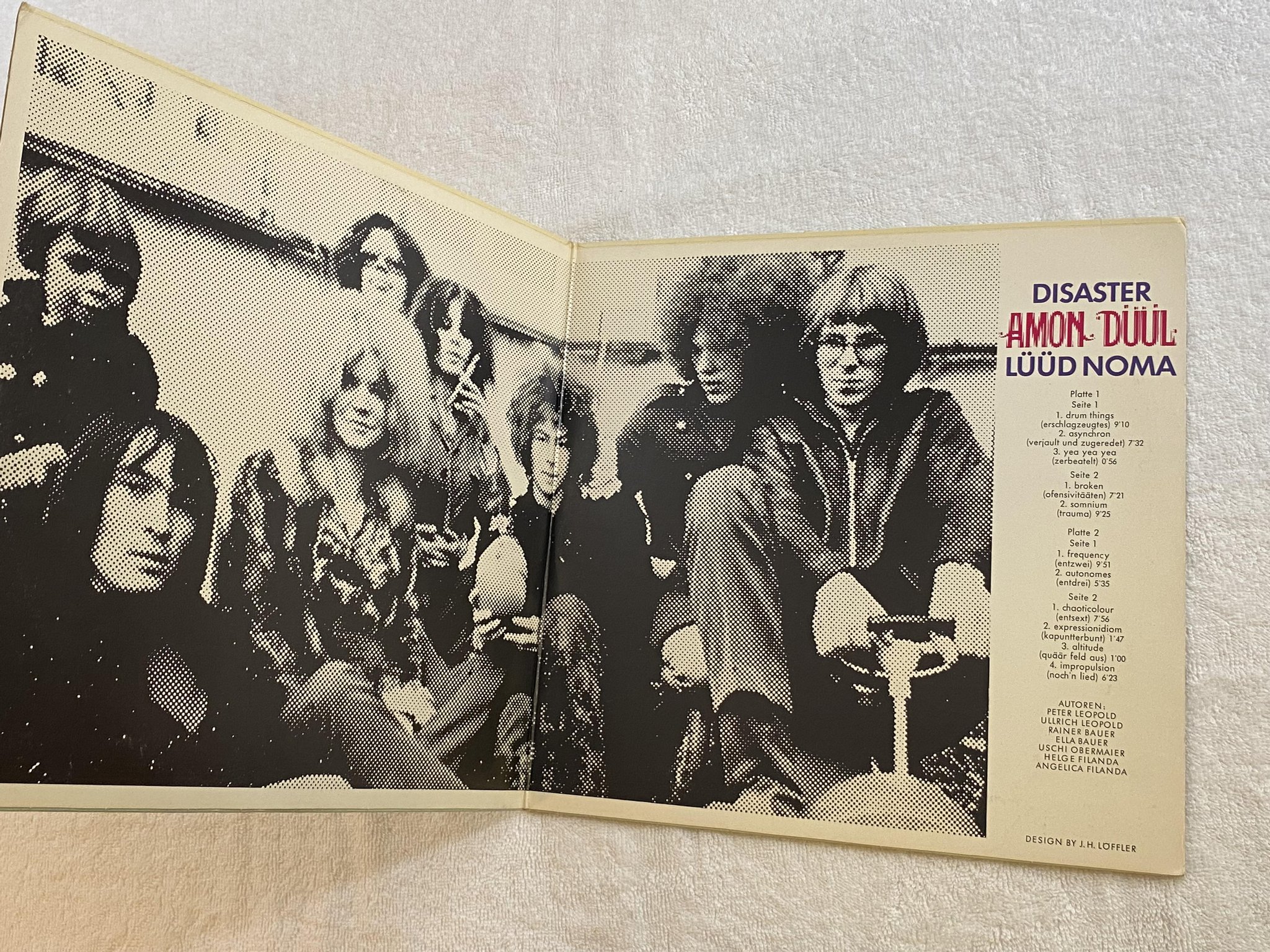 Omslagsbild för skivan AMON DUUL disaster 2xLP -72 Ger BASF 29 29079-4