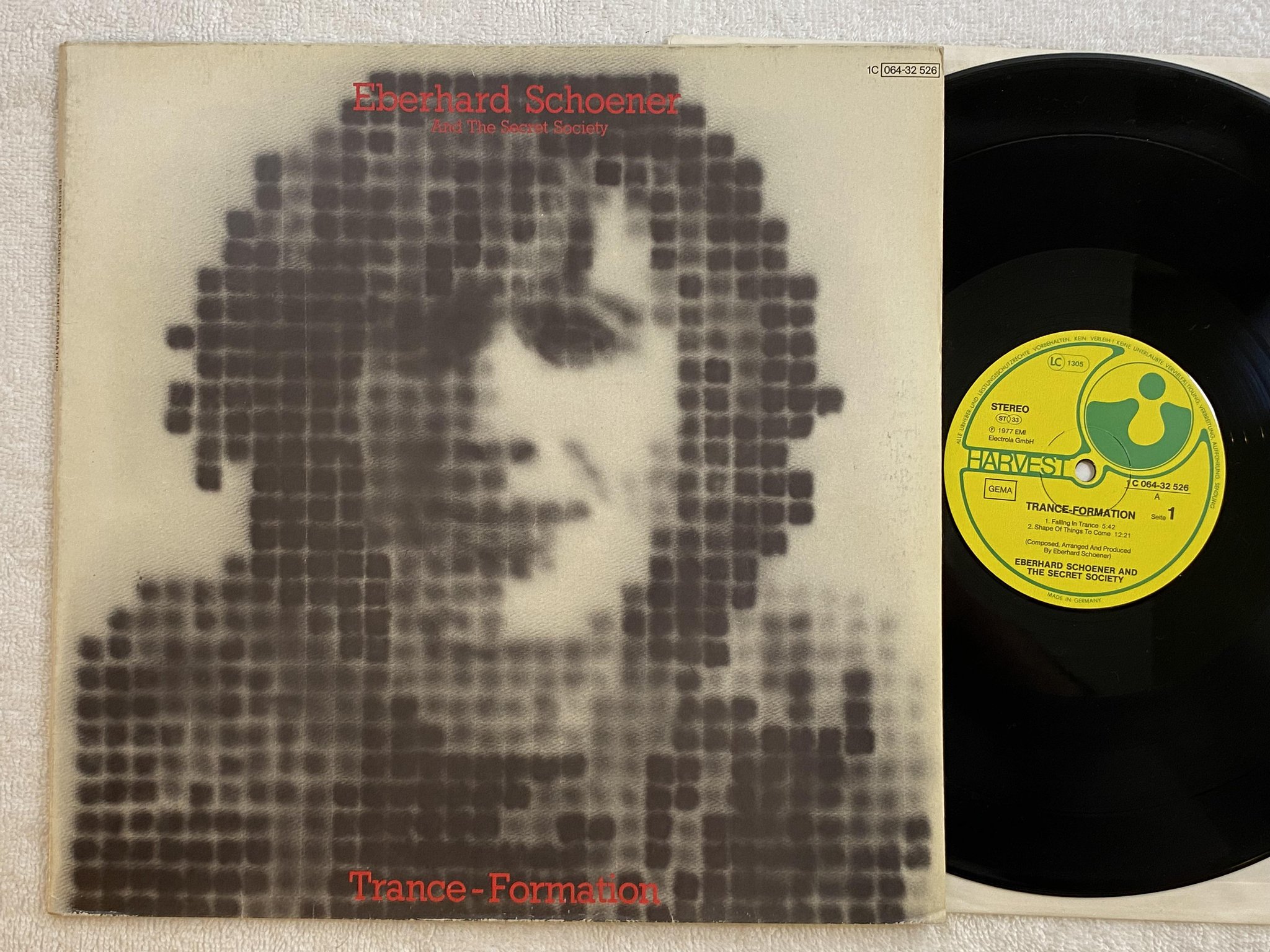 Omslagsbild för skivan EBERGARD SCHOENER Trance-Formation LP -77 Ger HARVEST 1C 064-32 526