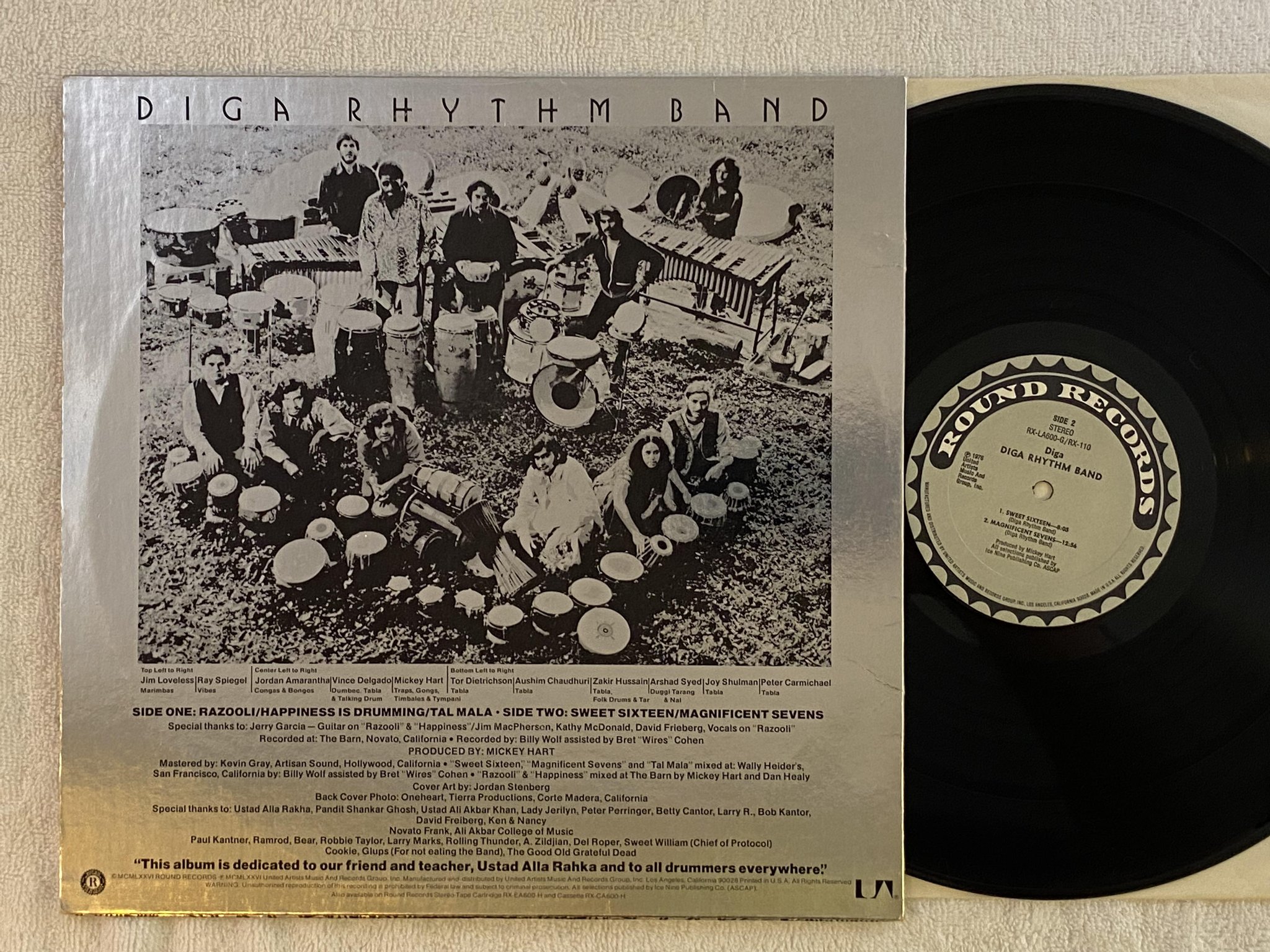 Omslagsbild för skivan DIGA RHYTHM BAND diga LP -76 US ROUND RX LA600-G