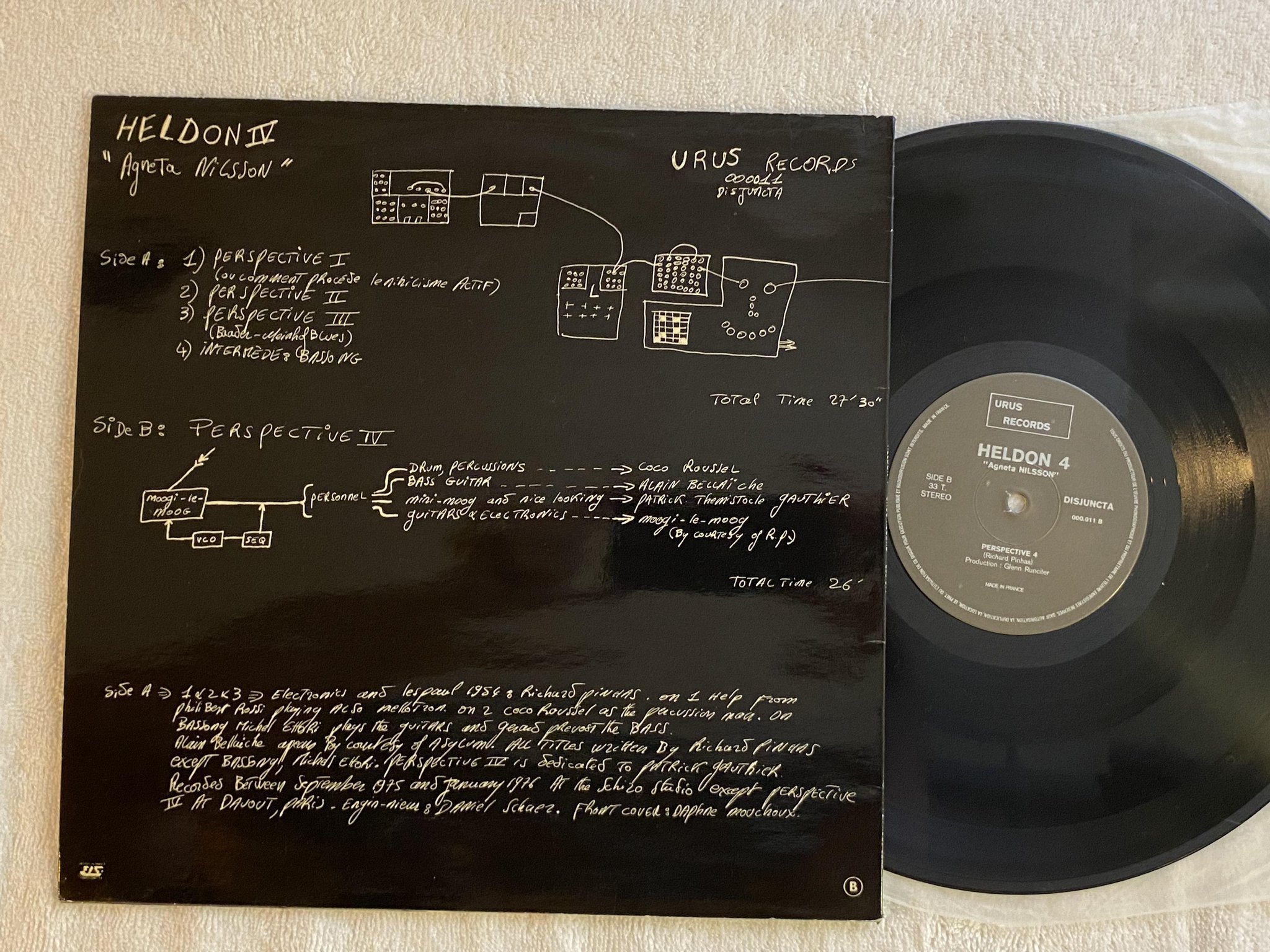 Omslagsbild för skivan HELDON Heldon IV "Agneta Nilsson" LP -76 Fra URUS 000.011 *** Space Rock ***