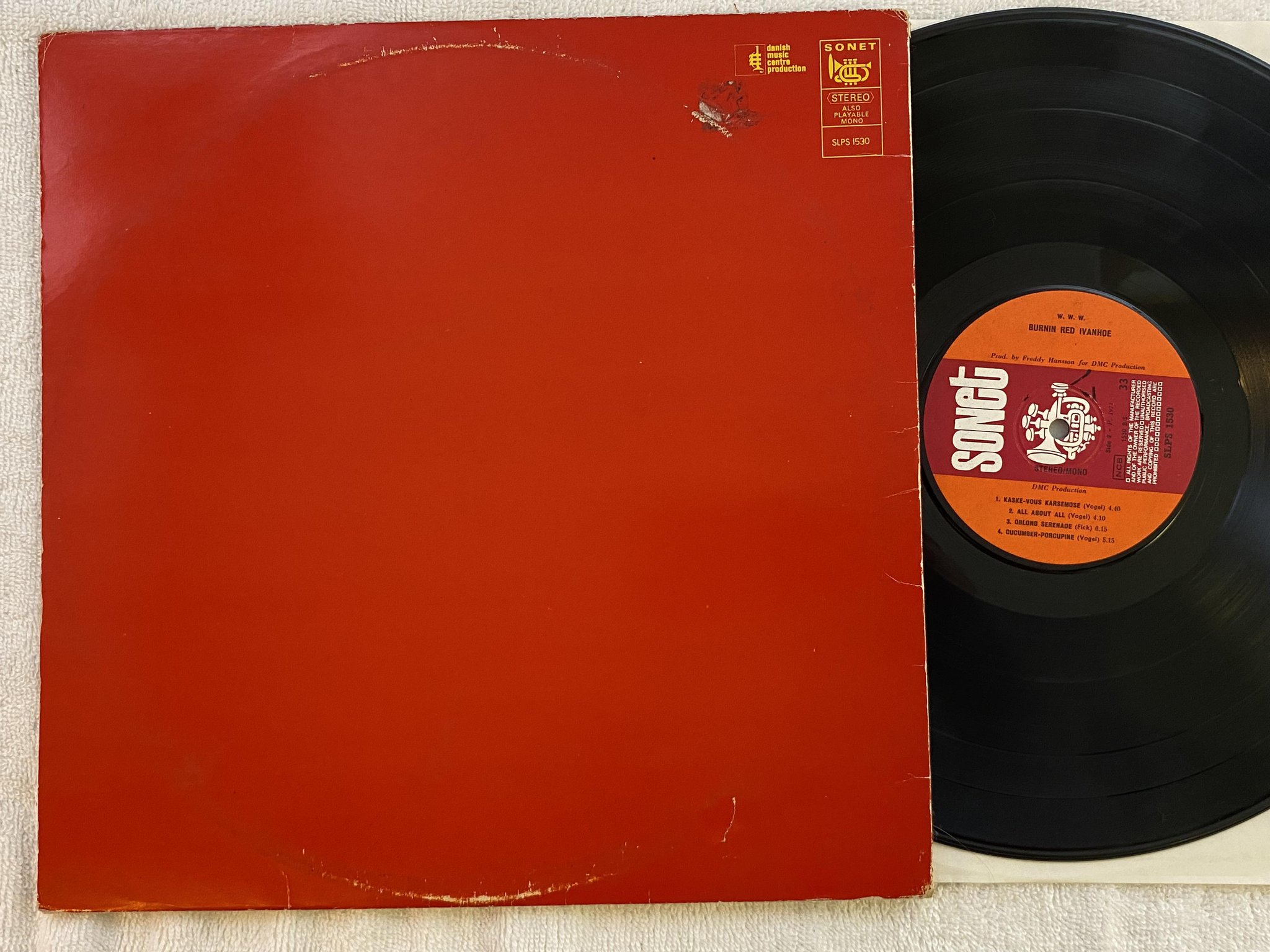 Omslagsbild för skivan BURNING RED IVANHOE W. W. W. LP -71 Den SONET SLPS 1530