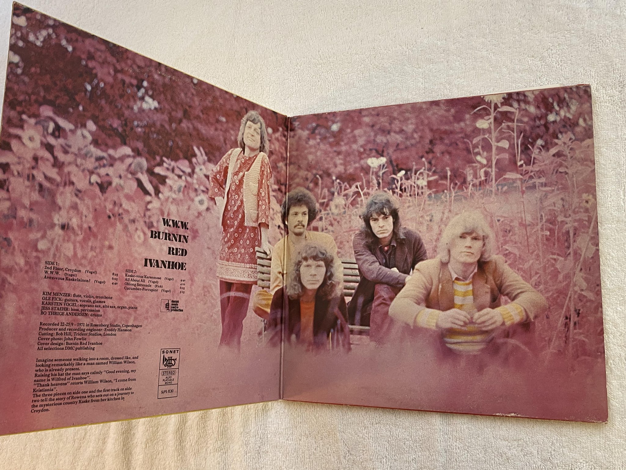 Omslagsbild för skivan BURNING RED IVANHOE W. W. W. LP -71 Den SONET SLPS 1530