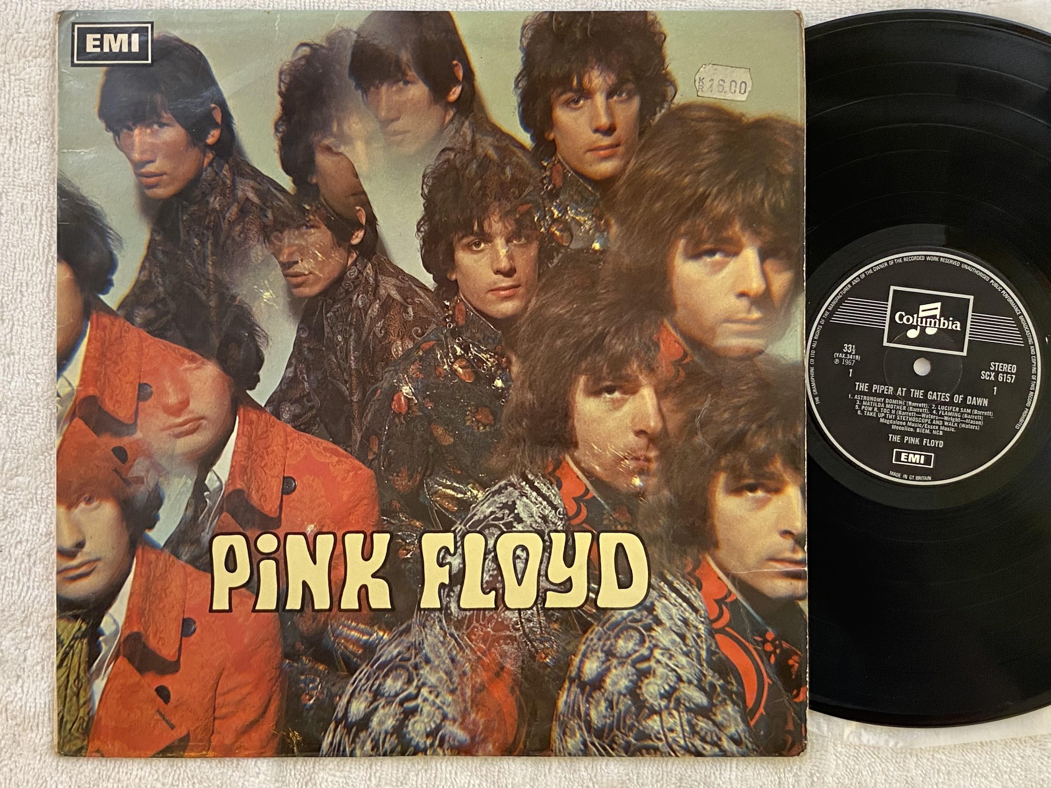 Omslagsbild för skivan PINK FLOYD the piper at the gates of dawn LP re UK COLUMBIA / EMI SCX 6157