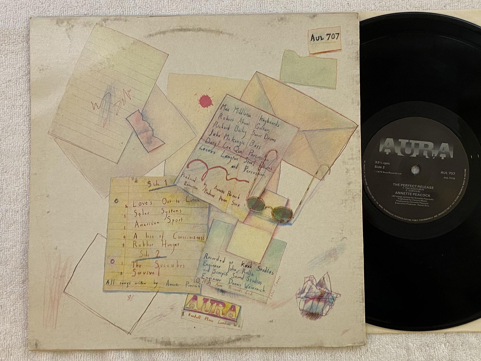 Omslagsbild för skivan ANNETTE PEACOCK the perfect release LP -79 UK AURA AUL 707