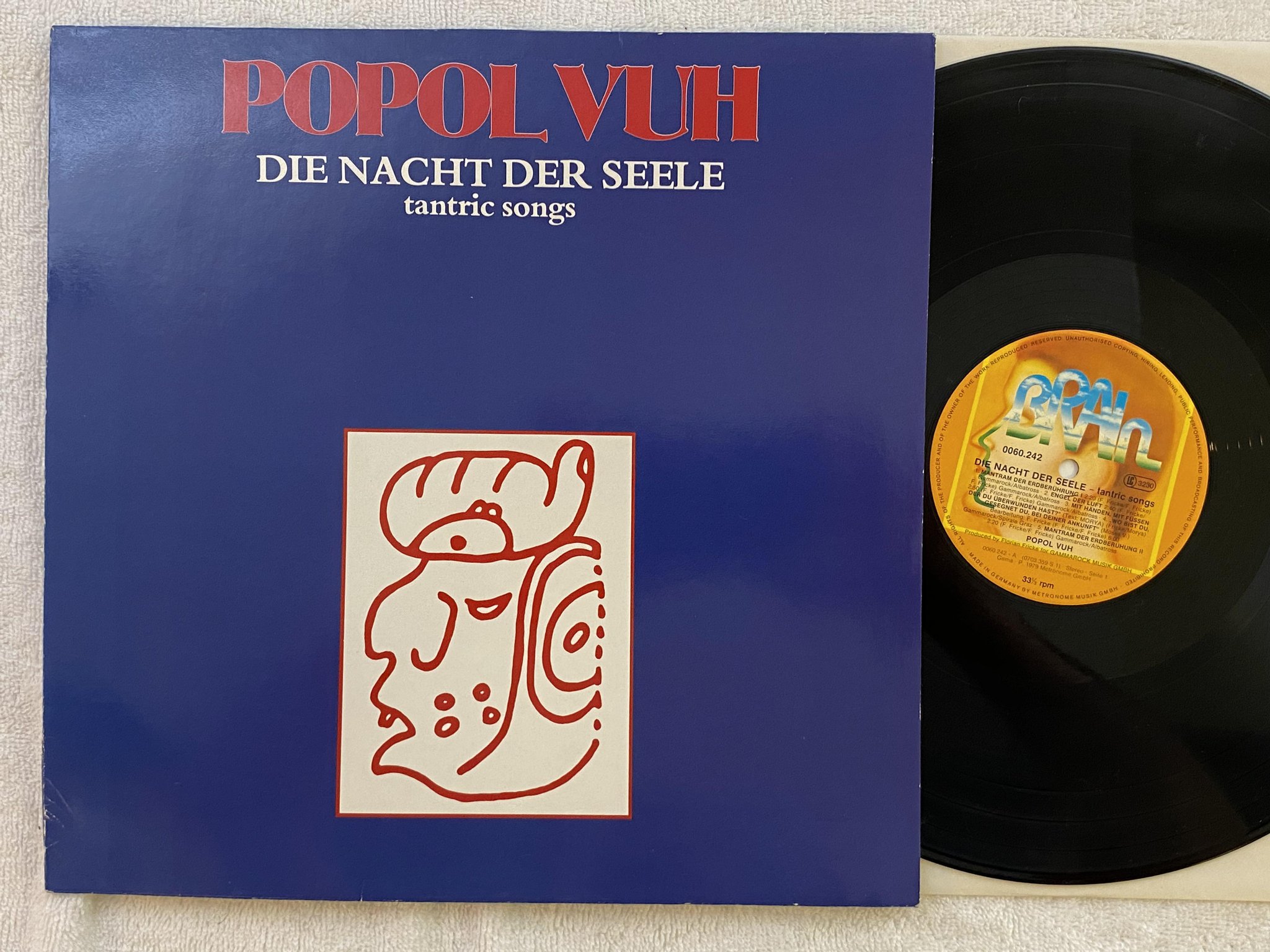 Omslagsbild för skivan POPOL VUH die nacht der seele LP -79 Ger BRAIN 0060.242