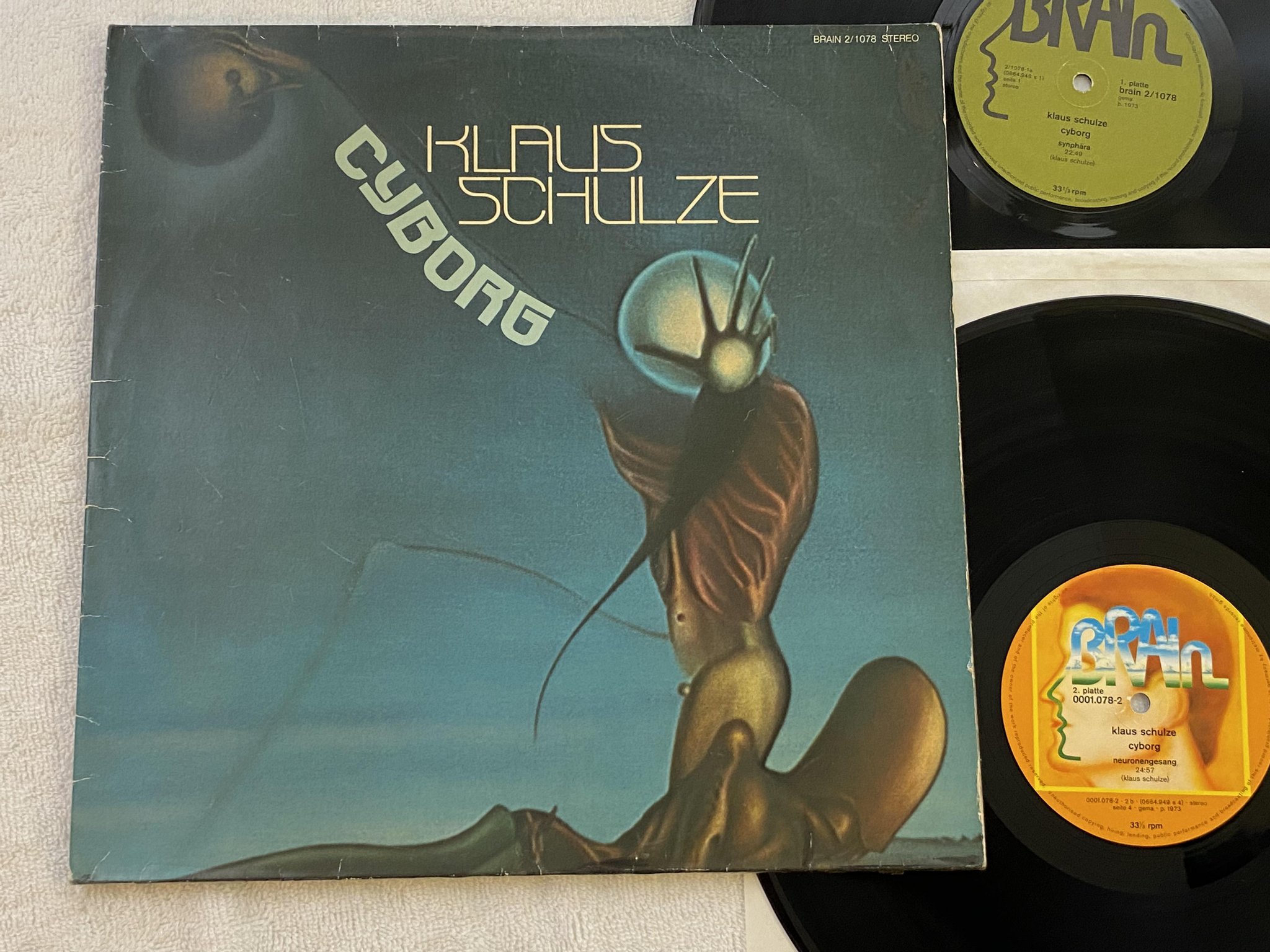 Omslagsbild för skivan KLAUS SCHULZE Cyborg 2xLP re Ger BRAIN 2/1078