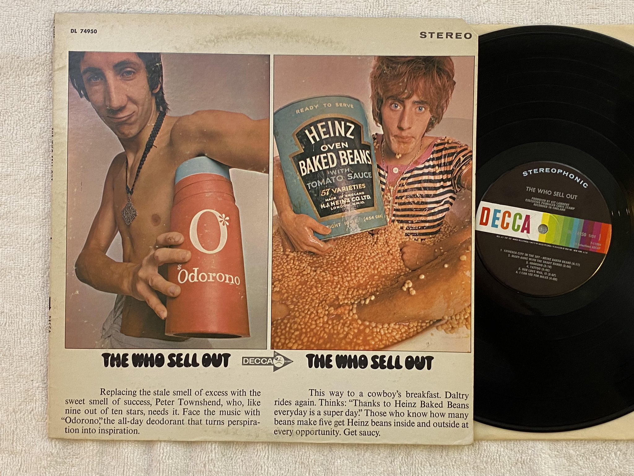 Omslagsbild för skivan THE WHO sell out LP -67 US DECCA DL 74950