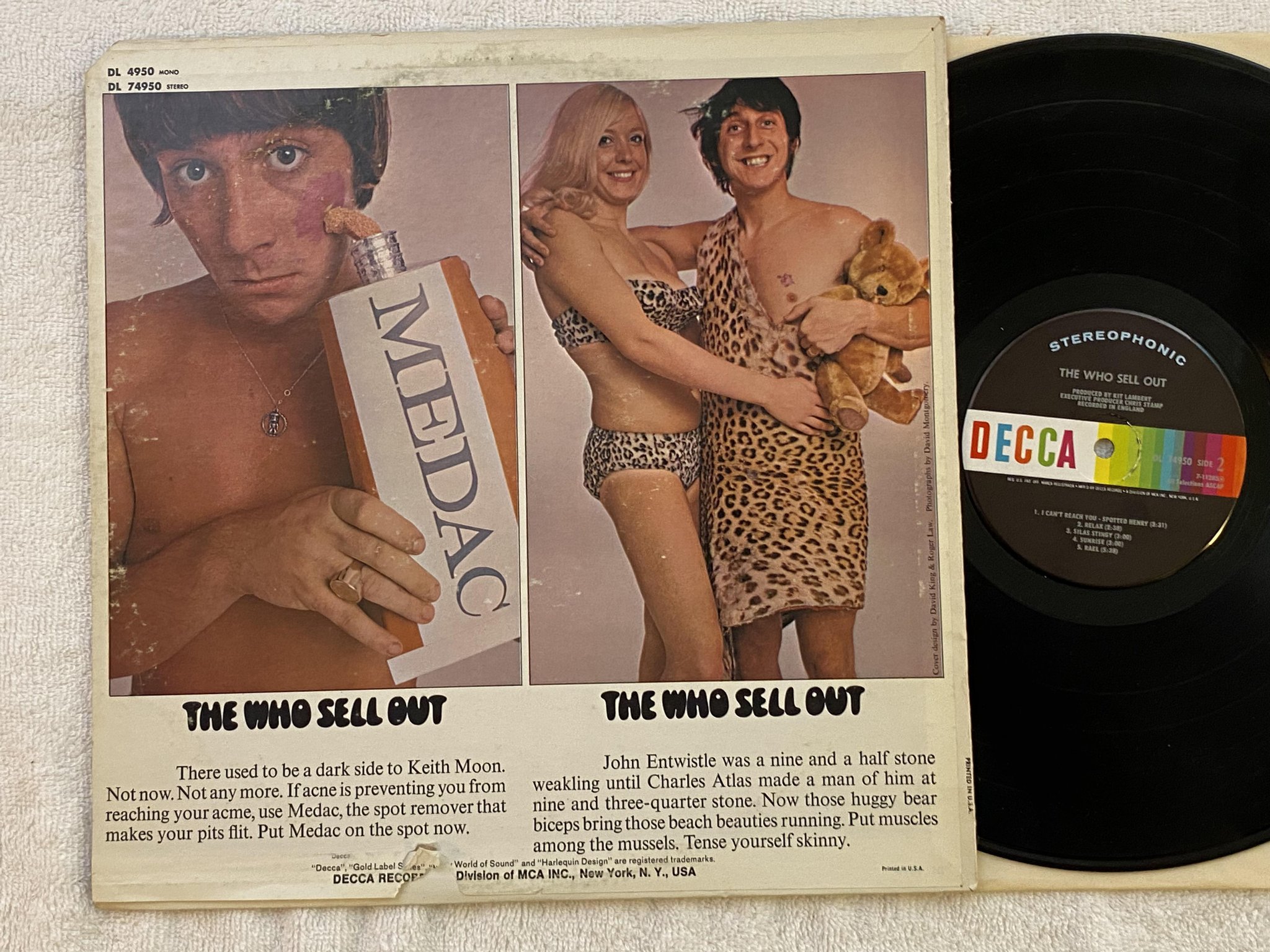 Omslagsbild för skivan THE WHO sell out LP -67 US DECCA DL 74950