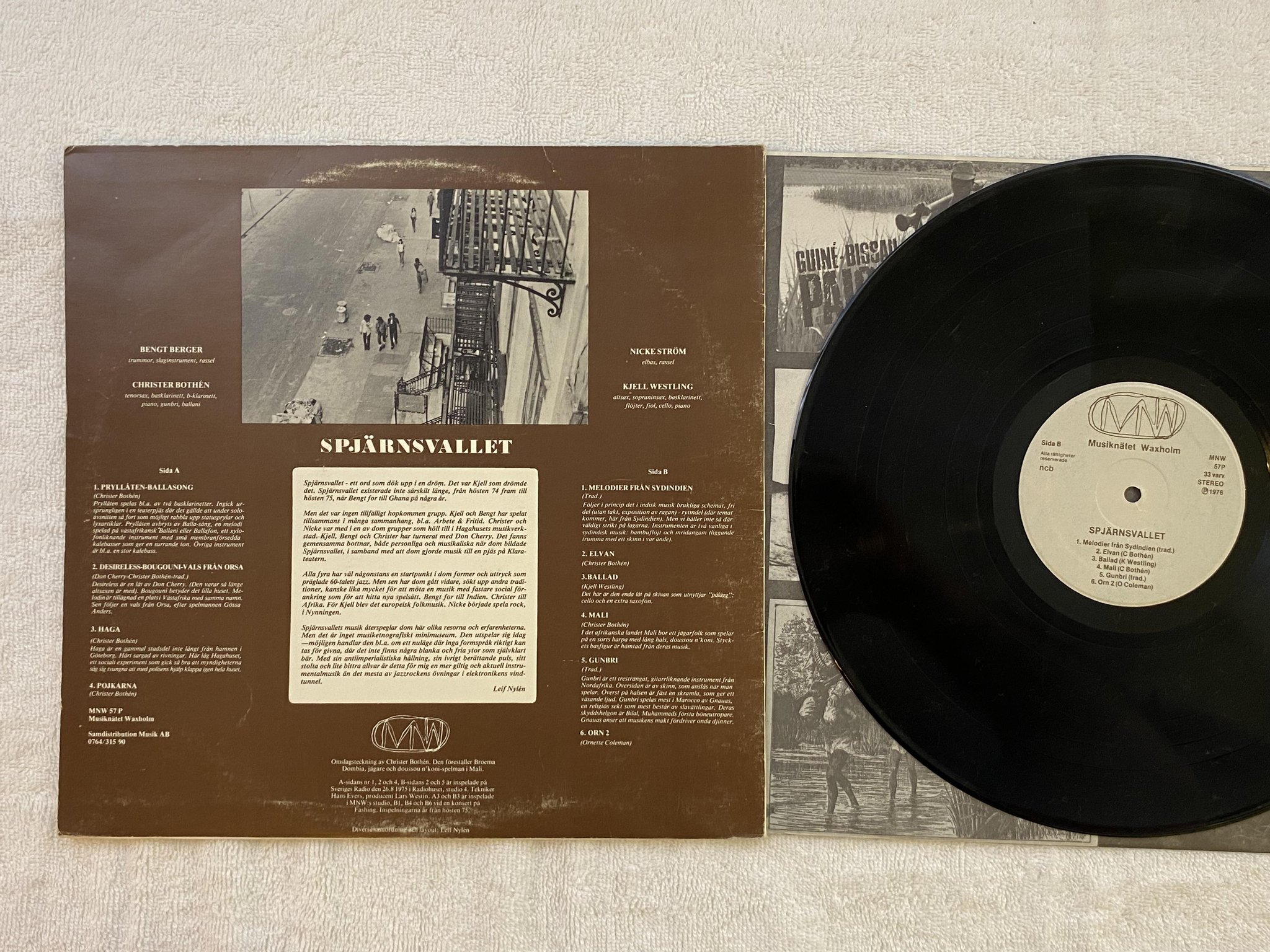 Omslagsbild för skivan SPJÄRNSVALLET s/t LP -76 Swe MNW 57P *** FREE JAZZ ***