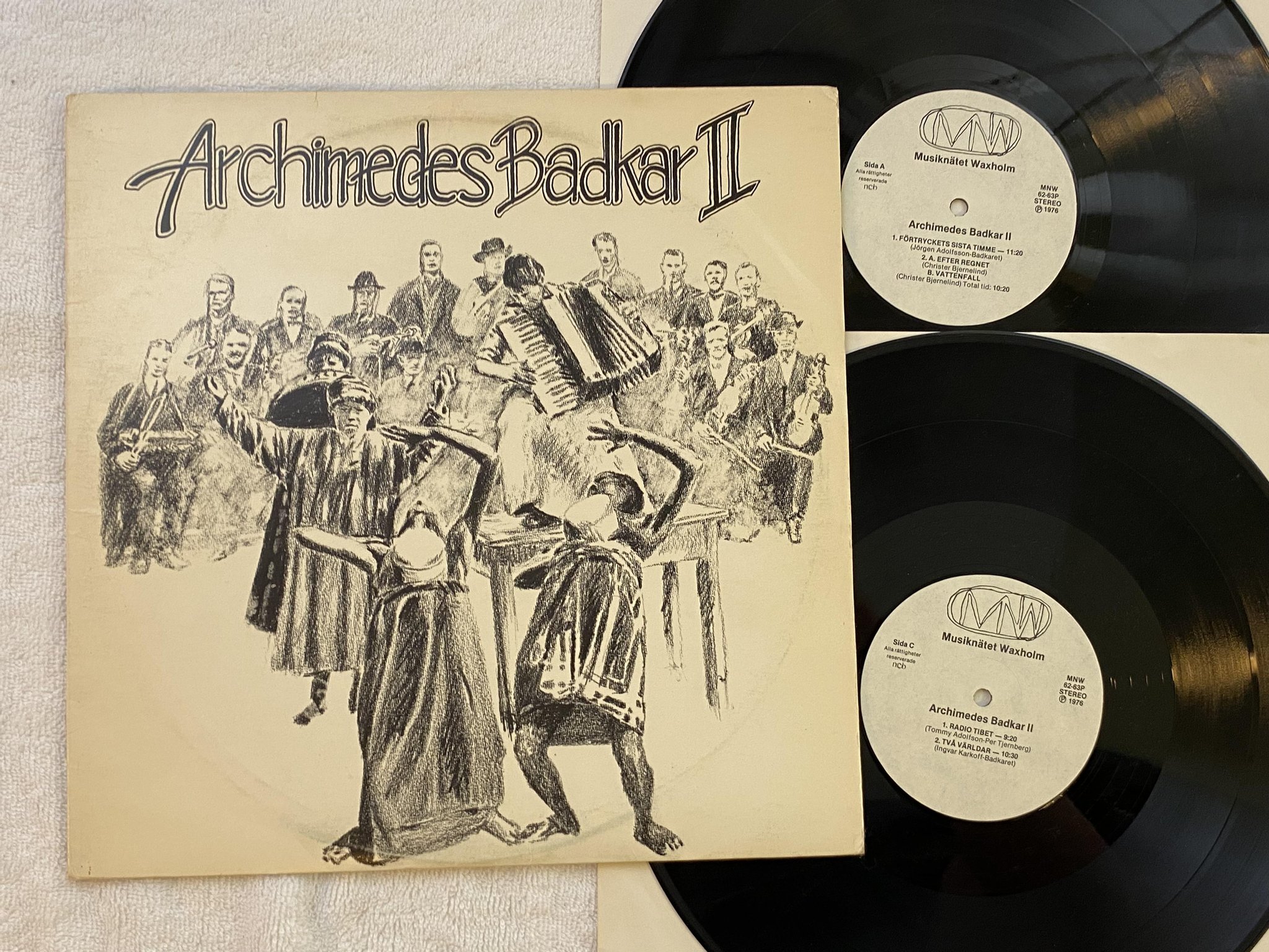 Omslagsbild för skivan ARCHIMEDES BADKAR II 2xLP -76 Swe MNW 62-63P *** R A R E ***