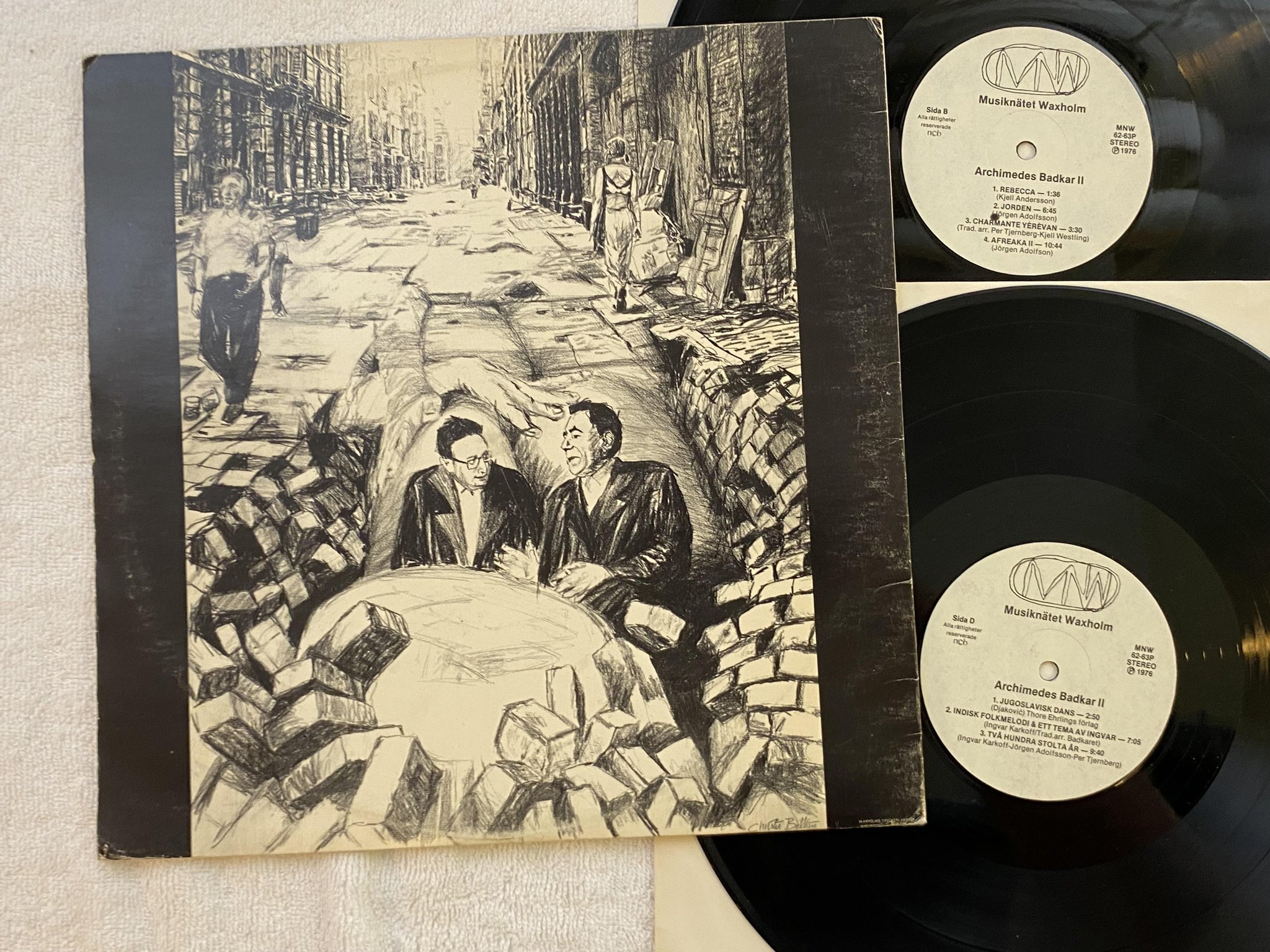 Omslagsbild för skivan ARCHIMEDES BADKAR II 2xLP -76 Swe MNW 62-63P *** R A R E ***