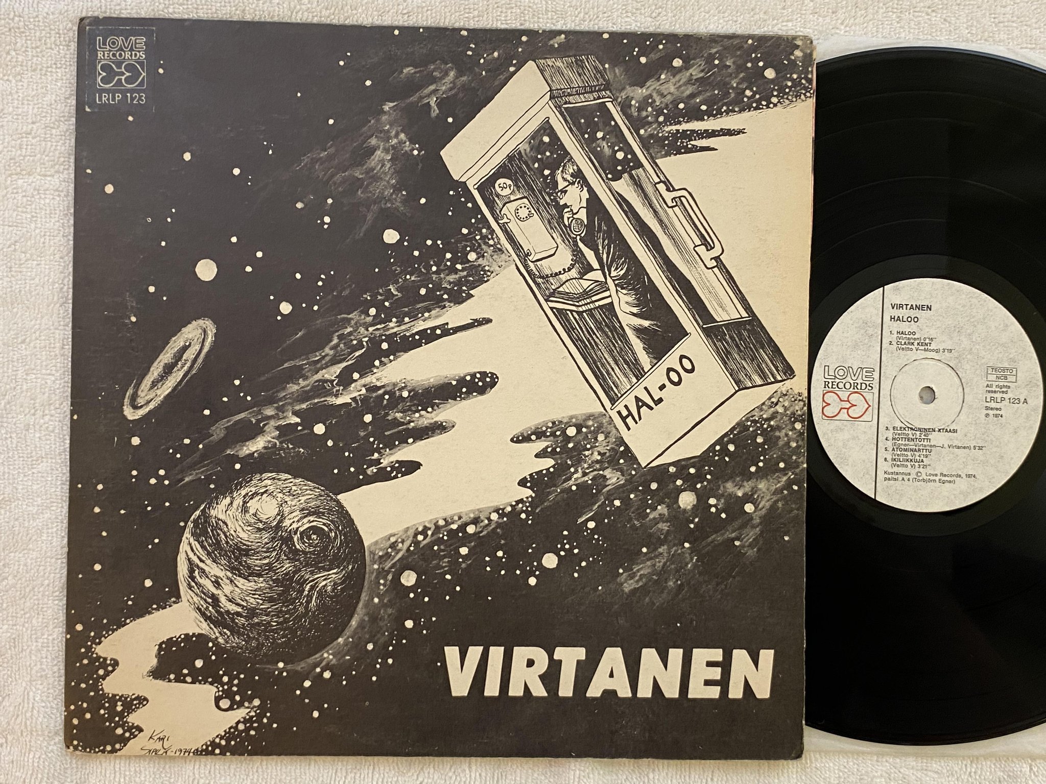 Omslagsbild för skivan VIRTANEN haloo LP -74 Finland LOVE RECORDS LRLP 123 ** RARE **