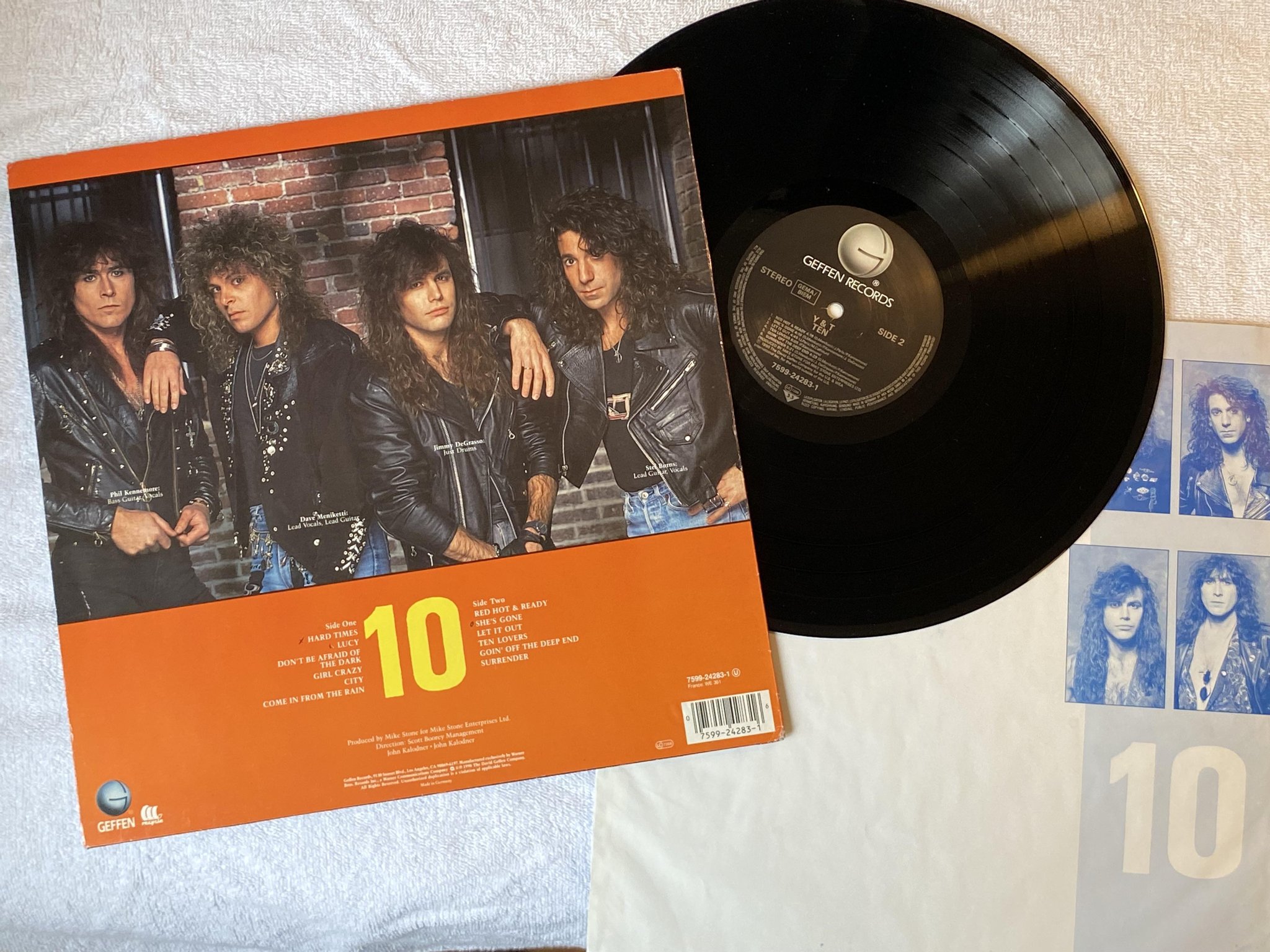 Omslagsbild för skivan Y&T ten LP -90 Geffen 7599-24283-1