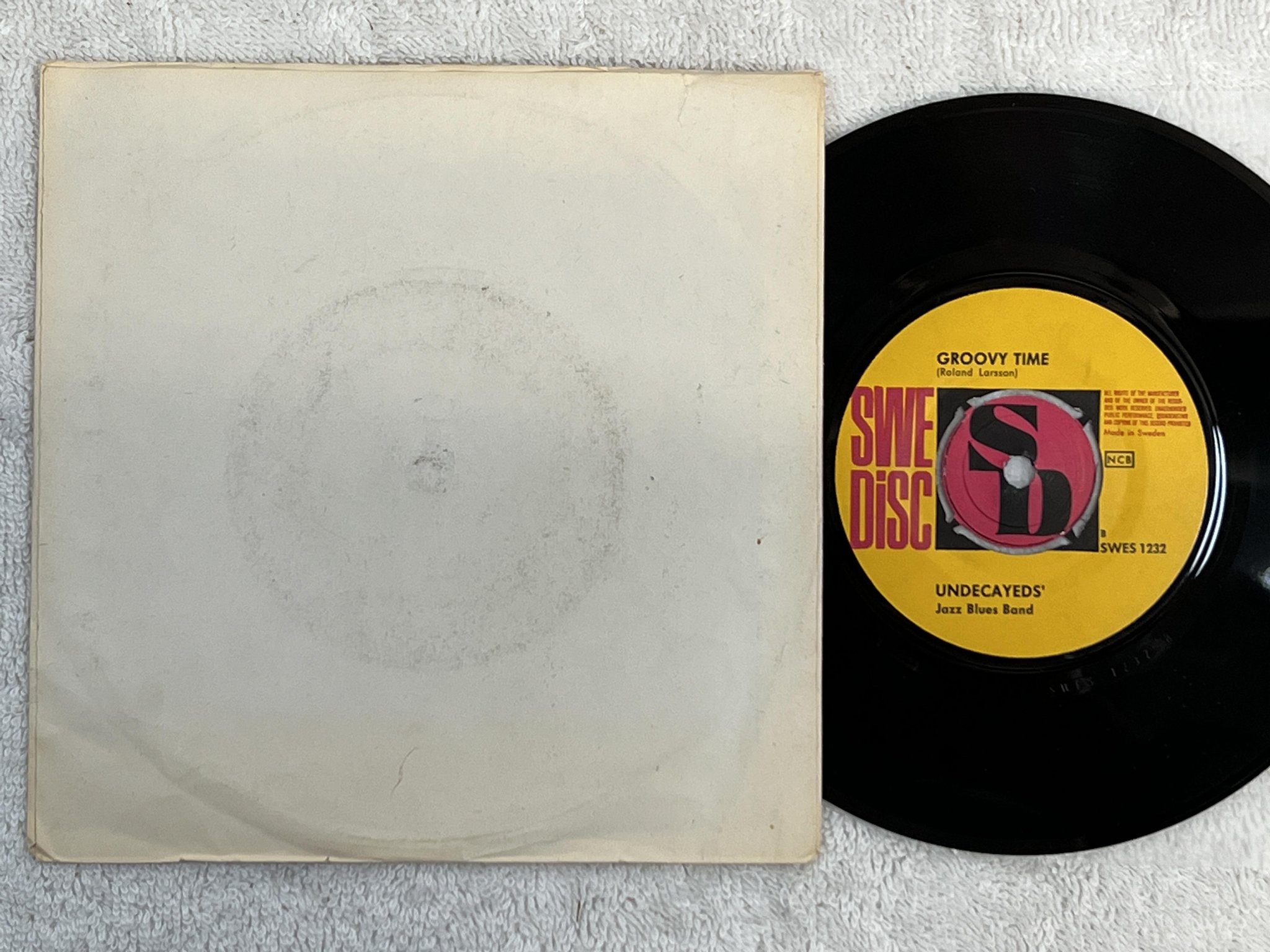 Omslagsbild för skivan UNDECAYEDS JAZZ BLUES BAND Groovy Time 7" -68 SWEDISC SWES 1232 ** R A R E **'