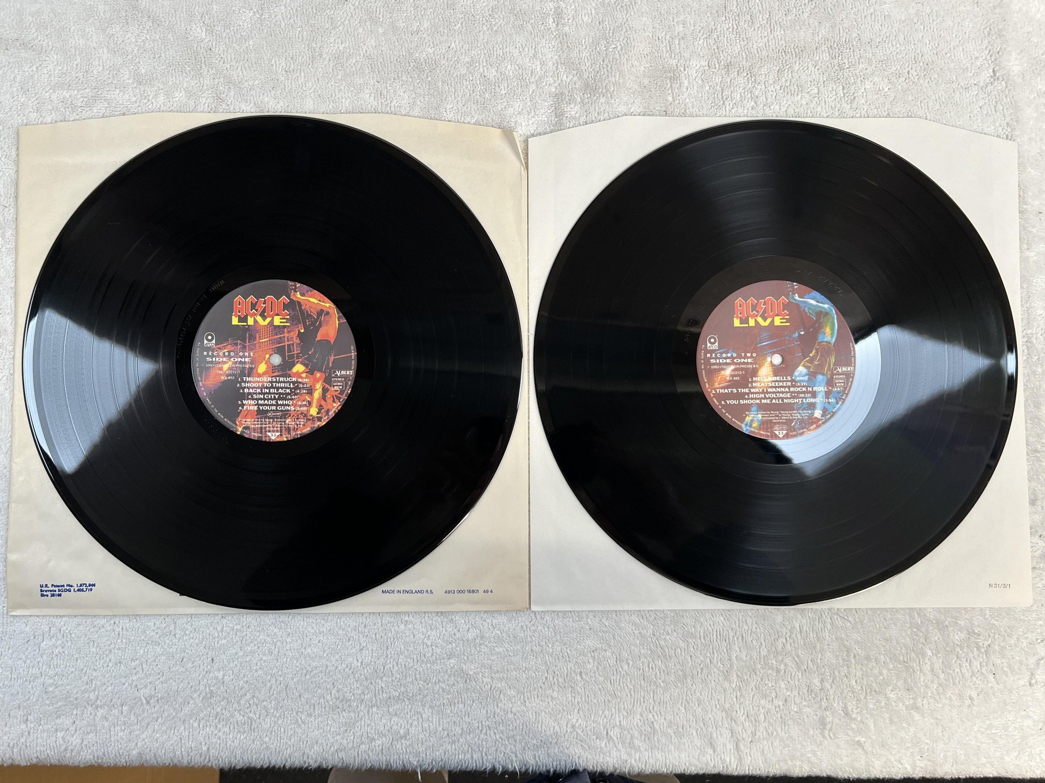 Omslagsbild för skivan AC/DC live 2xLP -92 Ger ATCO 7567-92212-1
