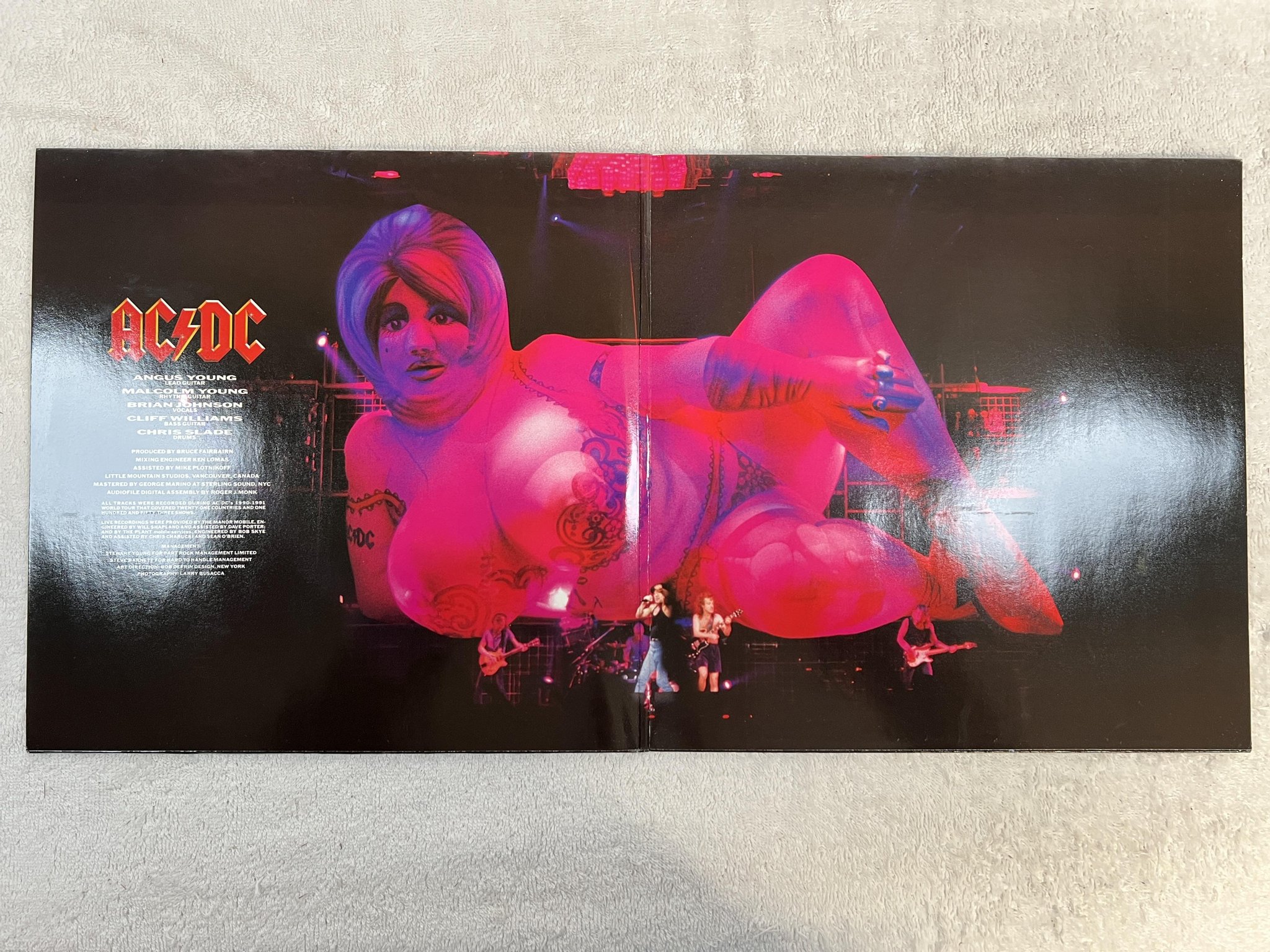 Omslagsbild för skivan AC/DC live 2xLP -92 Ger ATCO 7567-92212-1