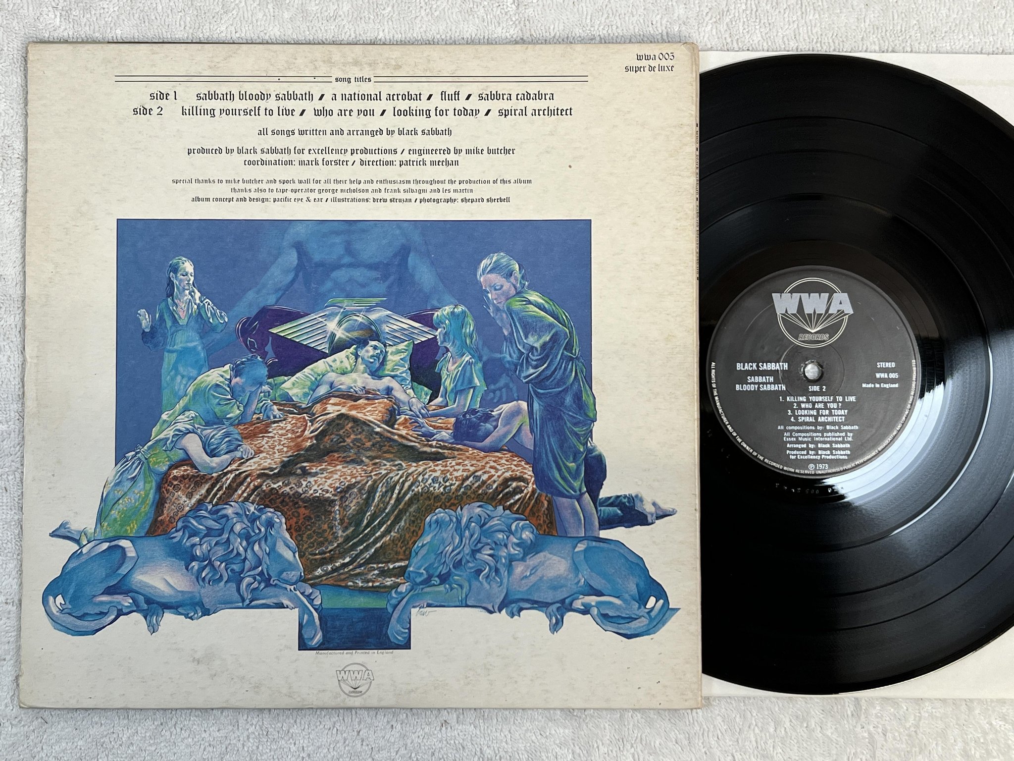 Omslagsbild för skivan BLACK SABBATH sabbath bloody sabbath LP -73 UK WWA 005