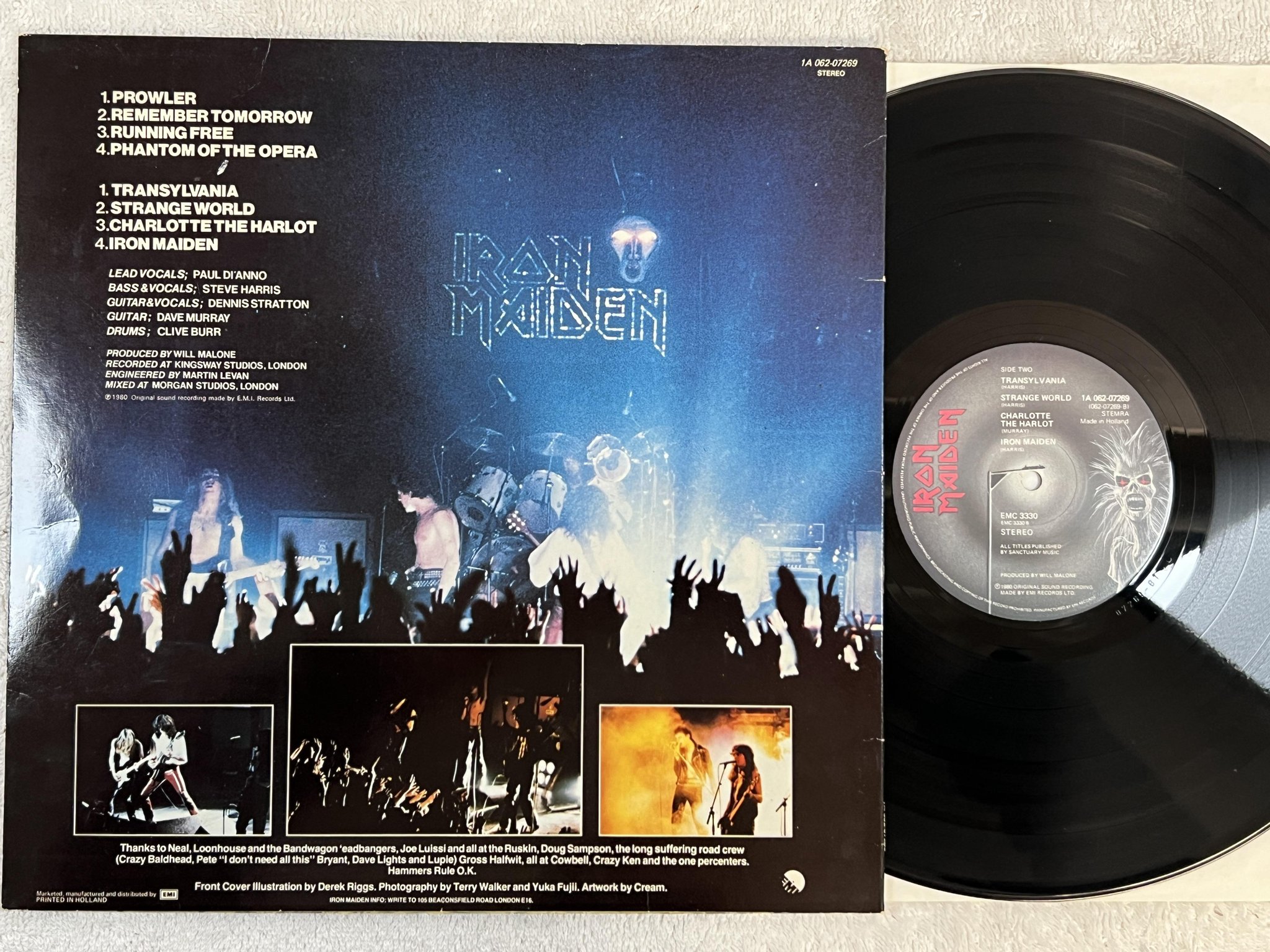 Omslagsbild för skivan IRON MAIDEN s/t LP -80 EMI 1A 062-07269