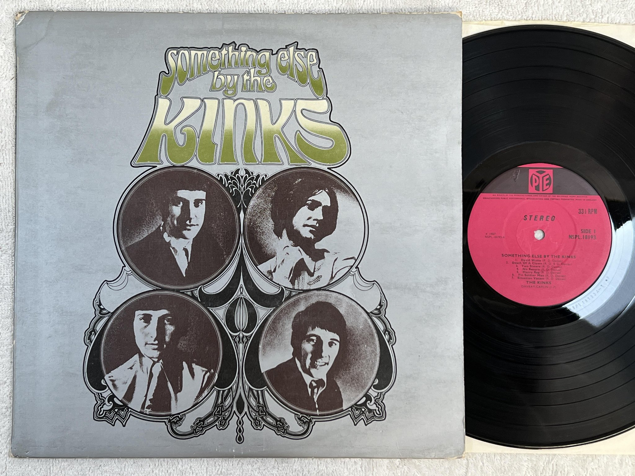 Omslagsbild för skivan KINKS Something Else By The Kinks LP -67 UK PYE NSPL.18193