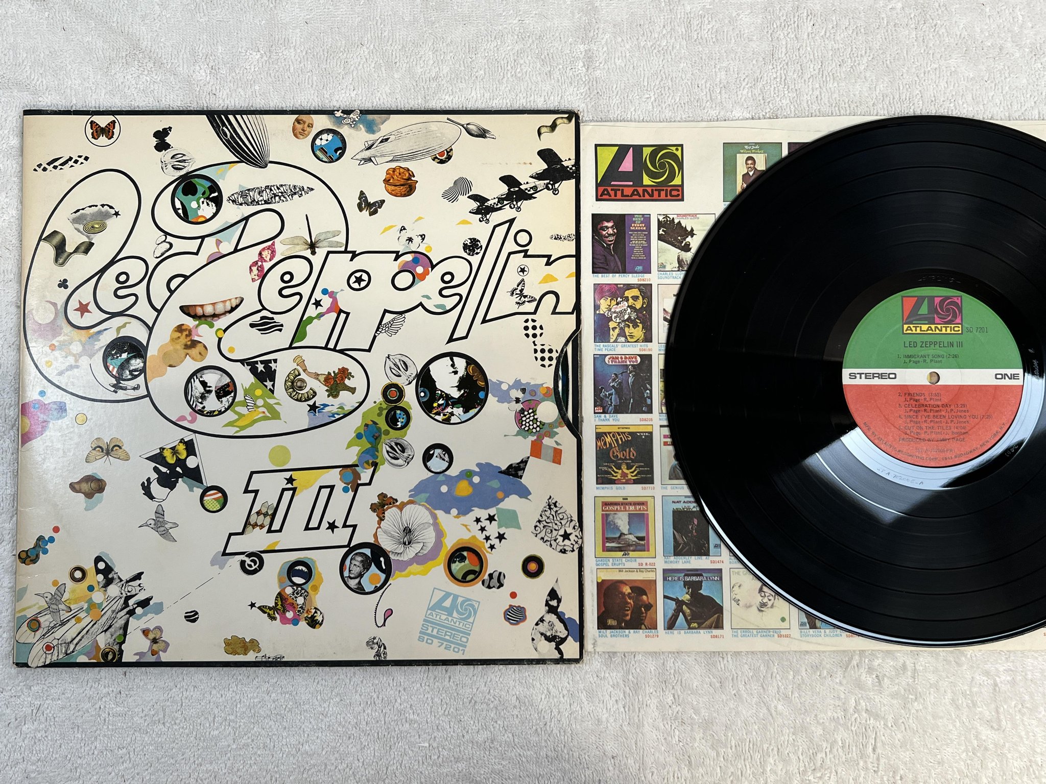 Omslagsbild för skivan LED ZEPPELIN III LP -70 US ATLANTIC SD 7201 *** EARLY PPRESSING ***