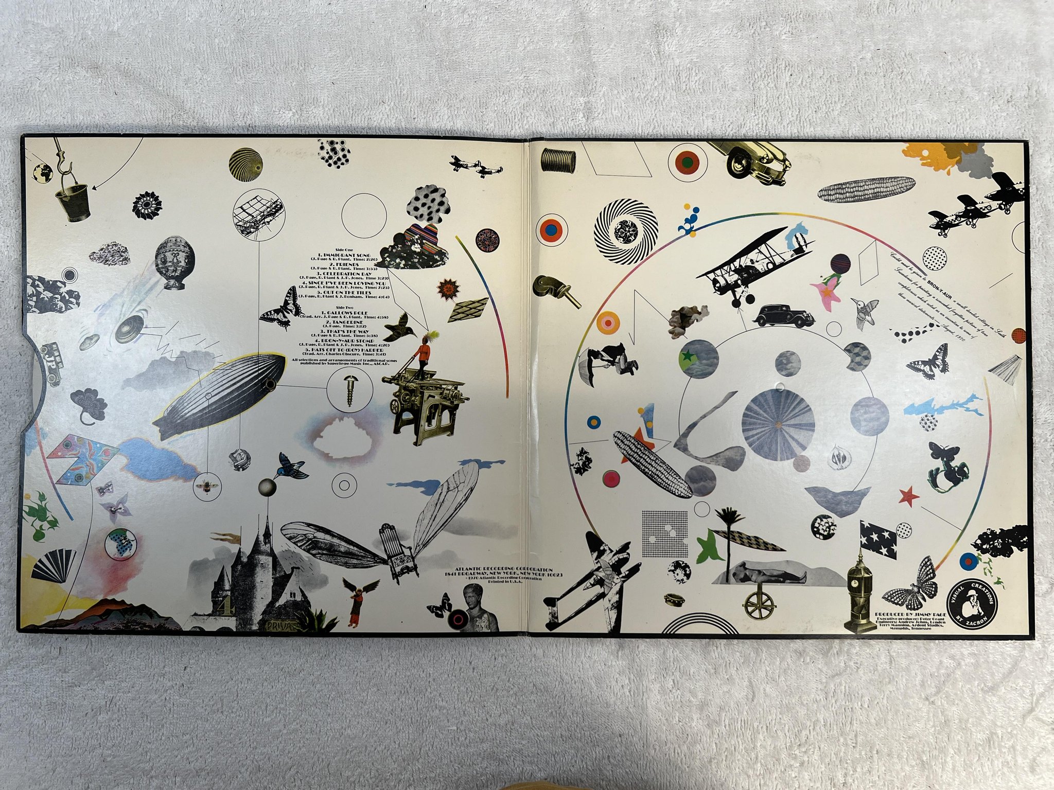 Omslagsbild för skivan LED ZEPPELIN III LP -70 US ATLANTIC SD 7201 *** EARLY PPRESSING ***