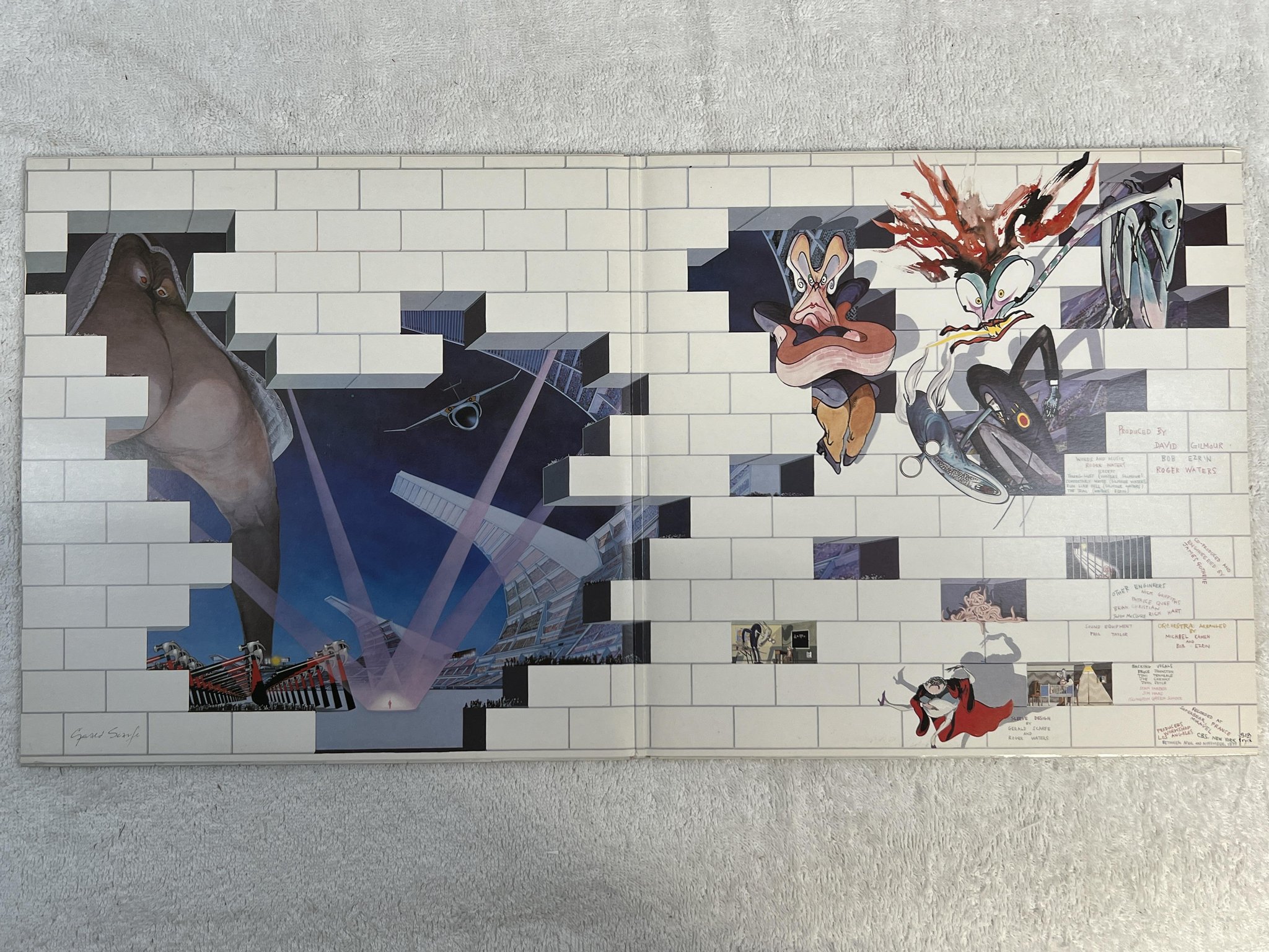 Omslagsbild för skivan PINK FLOYD the wall 2xLP -79 ncb HARVEST 7C 156 63411